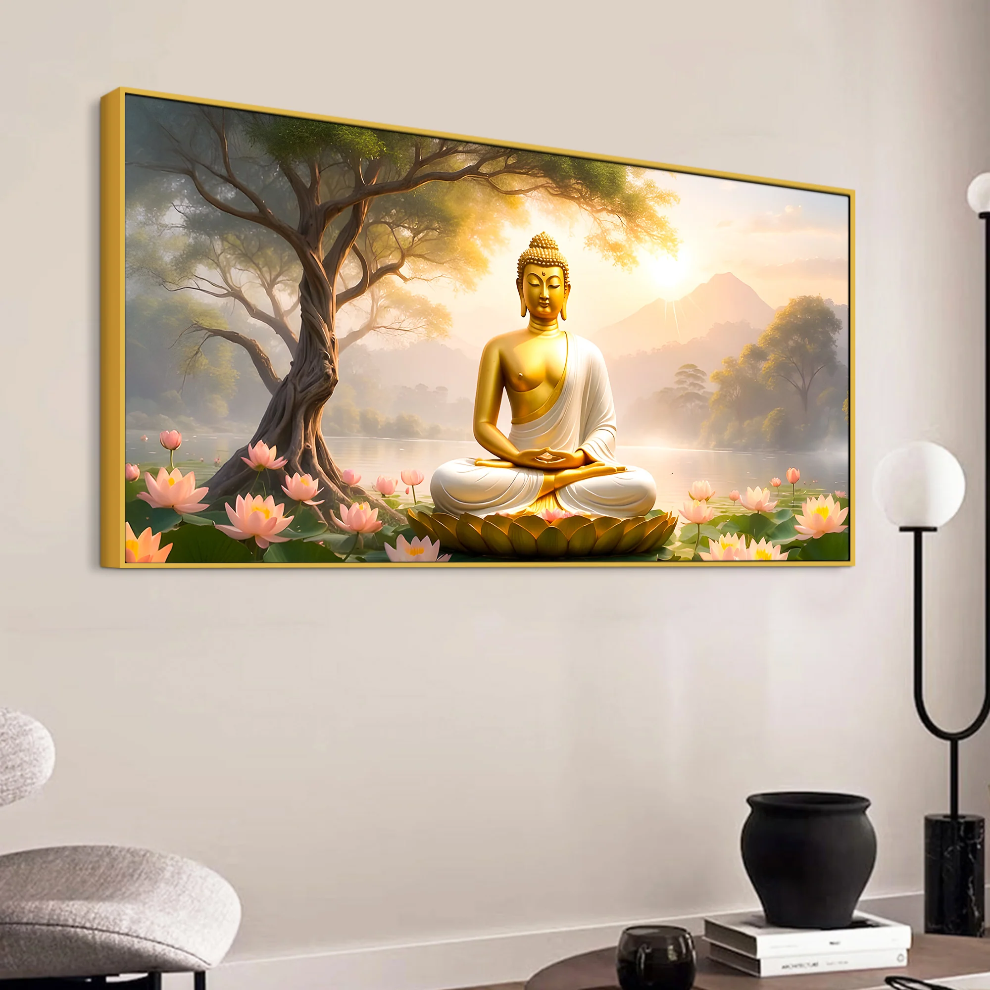 Premium Calm Buddha Wall Canvas Painting for Bedroom & Living Room - Image 5