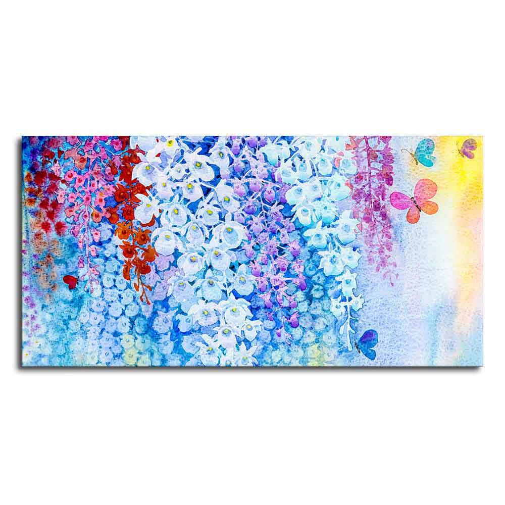 Premium Canvas Abstract Art Wall Painting of Orchid Flowers - Image 4