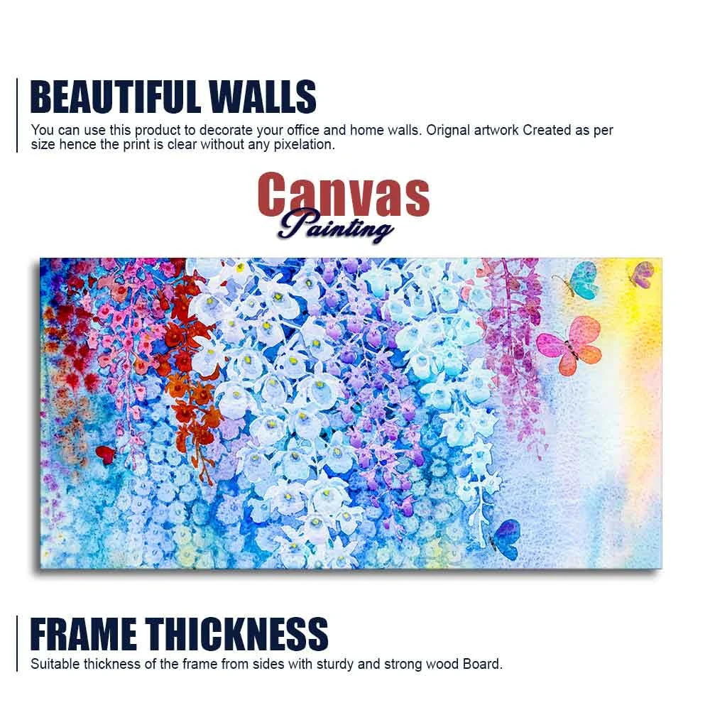 Premium Canvas Abstract Art Wall Painting of Orchid Flowers - Image 6