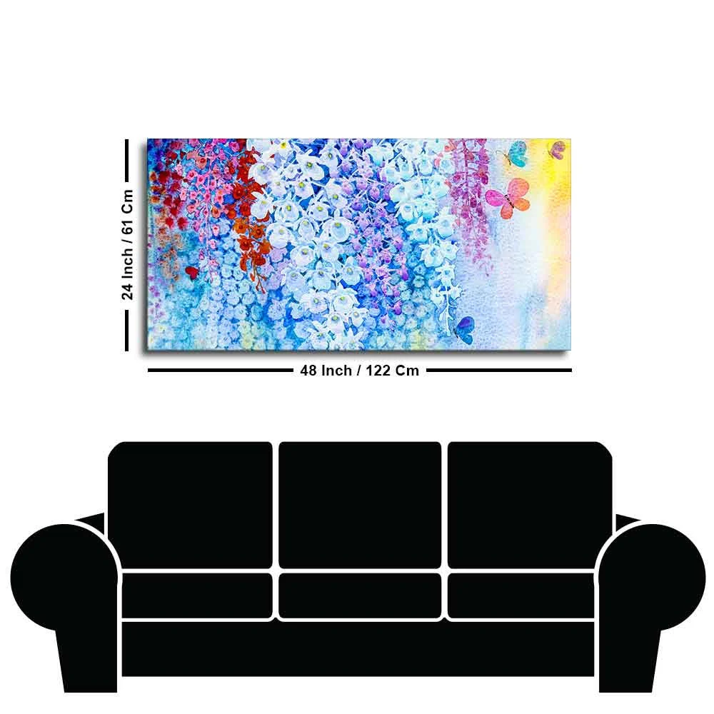 Premium Canvas Abstract Art Wall Painting of Orchid Flowers - Image 7