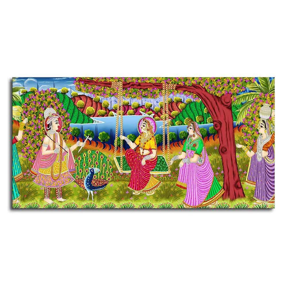 Premium Canvas Painting of Indian Holy Place Mathura Vrindavan - Image 4