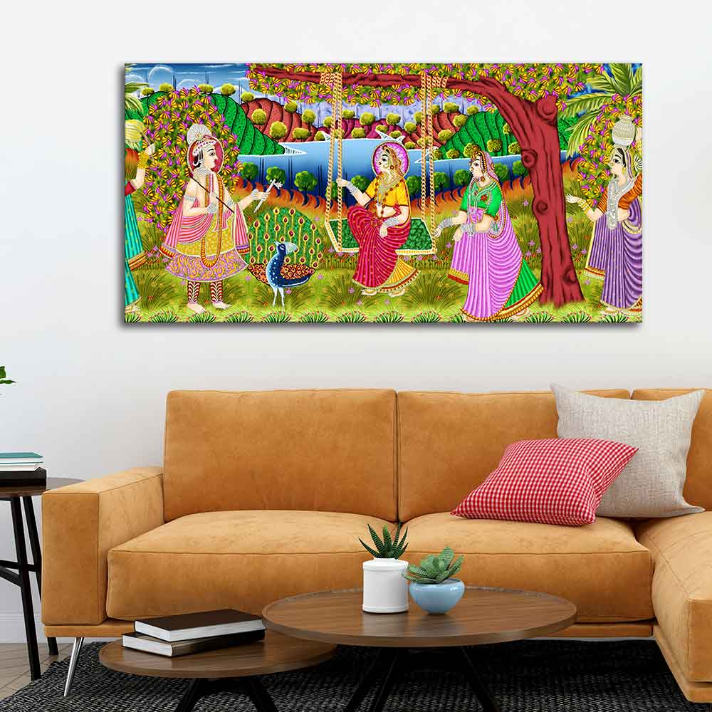 Premium Canvas Painting of Indian Holy Place Mathura Vrindavan - Image 5