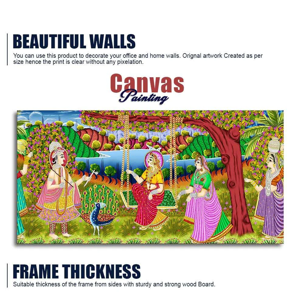 Premium Canvas Painting of Indian Holy Place Mathura Vrindavan - Image 6