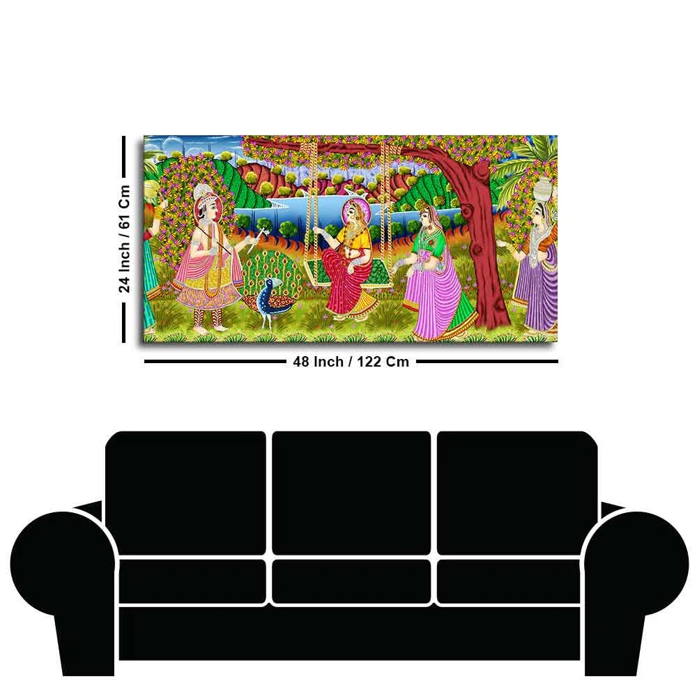 Premium Canvas Painting of Indian Holy Place Mathura Vrindavan - Image 7