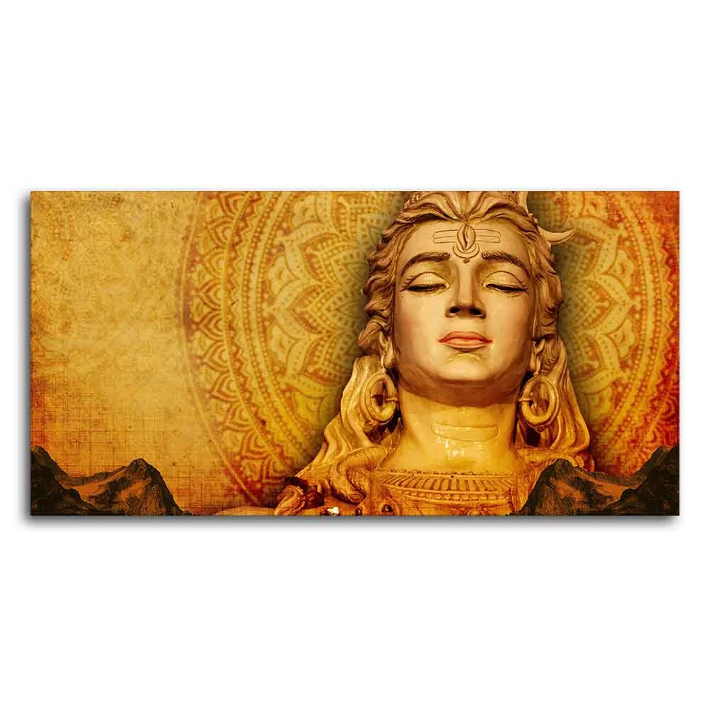 Premium Canvas Spiritual Lord Shiva Wall Painting - Image 5