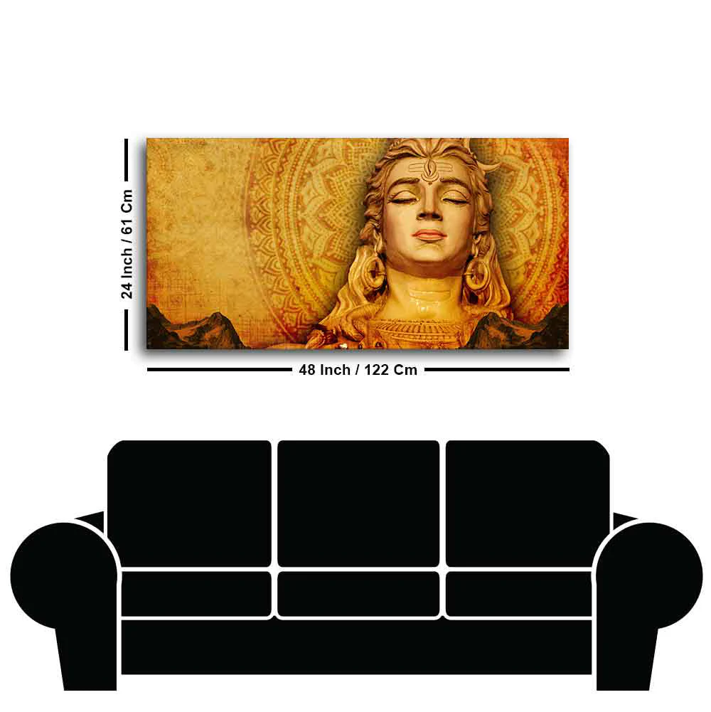 Premium Canvas Spiritual Lord Shiva Wall Painting - Image 7