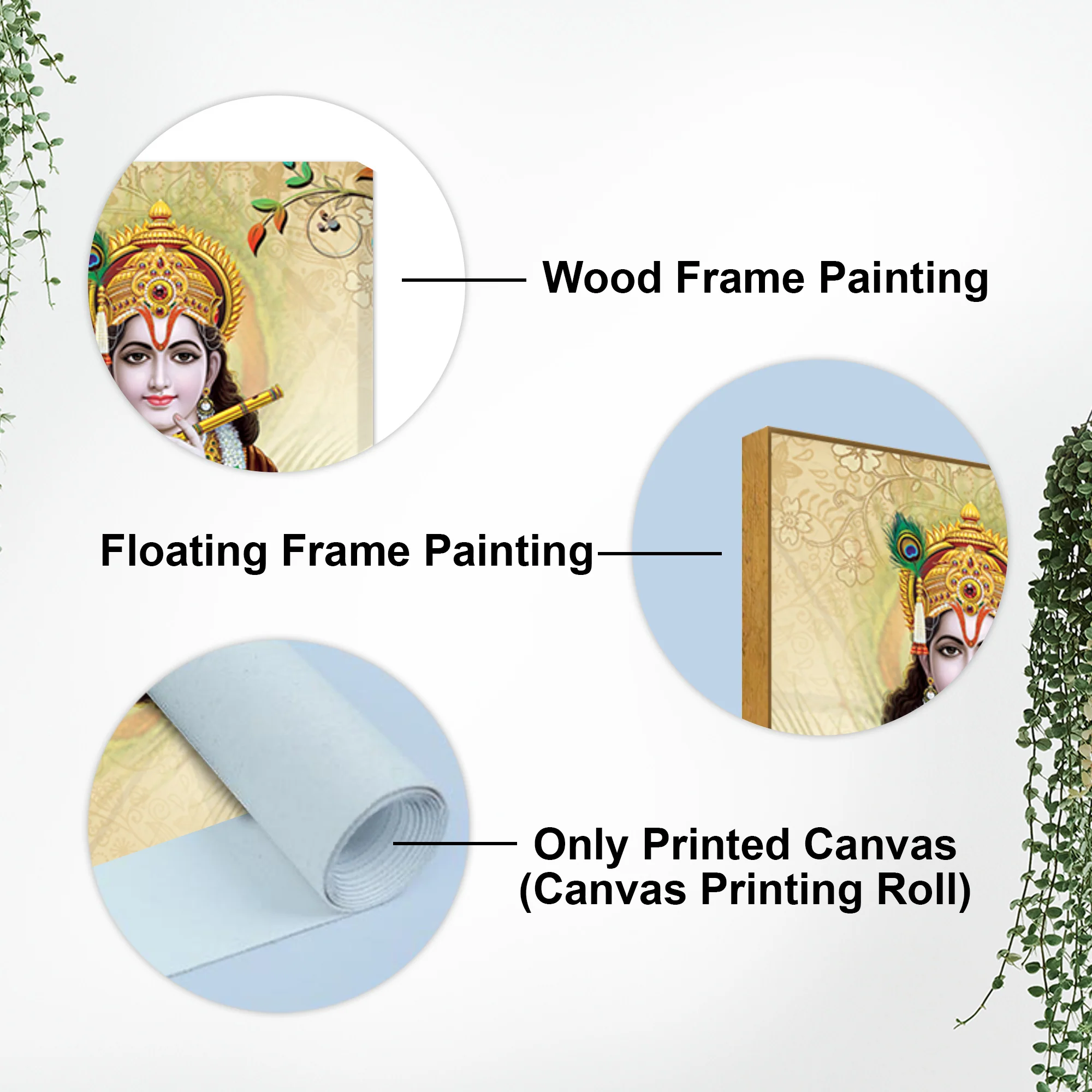 Premium Canvas Vertical Wall Painting of Lord Radha Krishna - Image 8