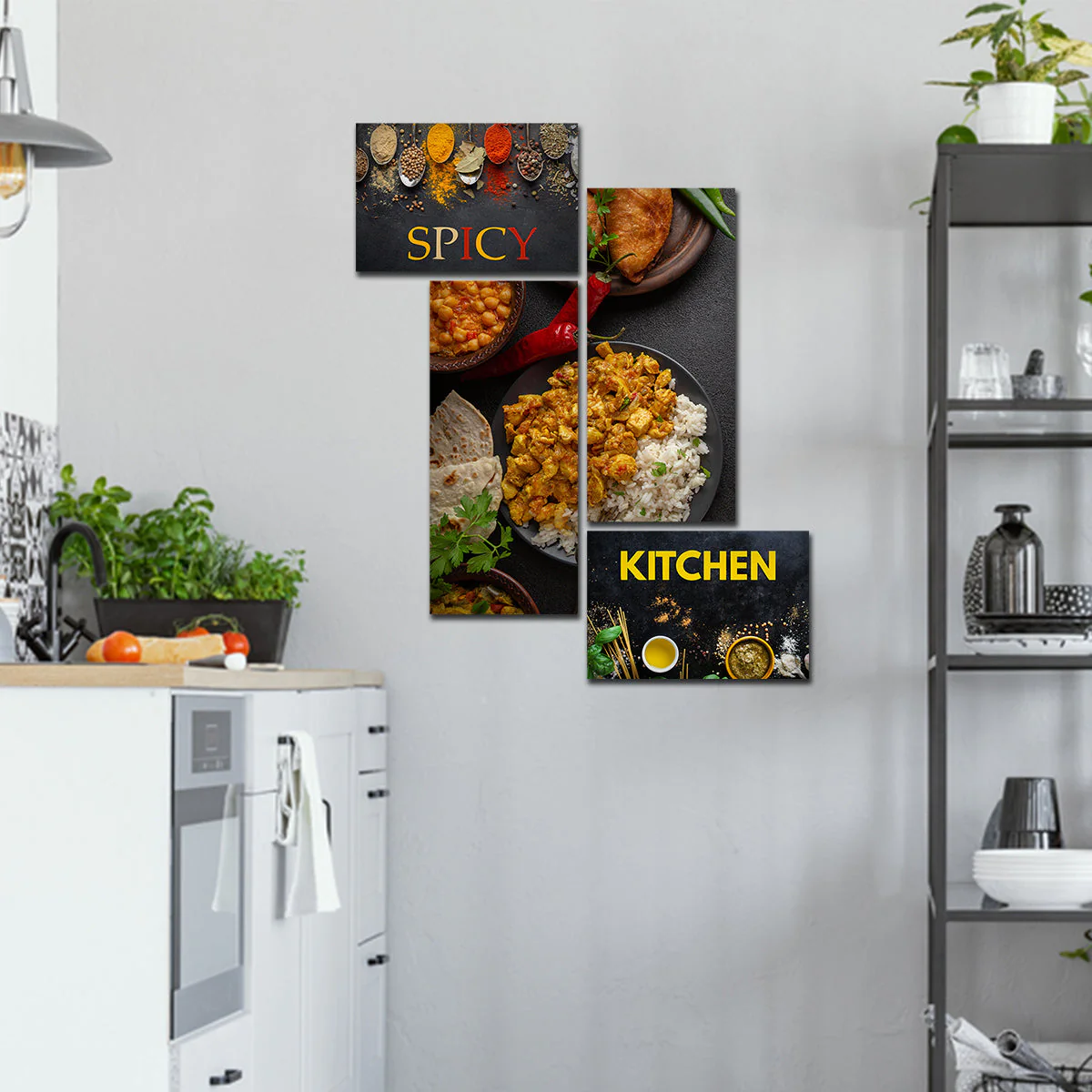 Premium Canvas Wall Painting for Kitchen of 4 Pieces - Image 2