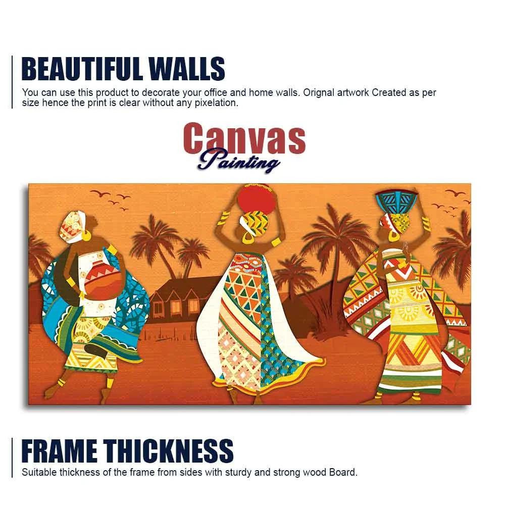 Premium Canvas Wall Painting of African Lady Dancing - Image 6
