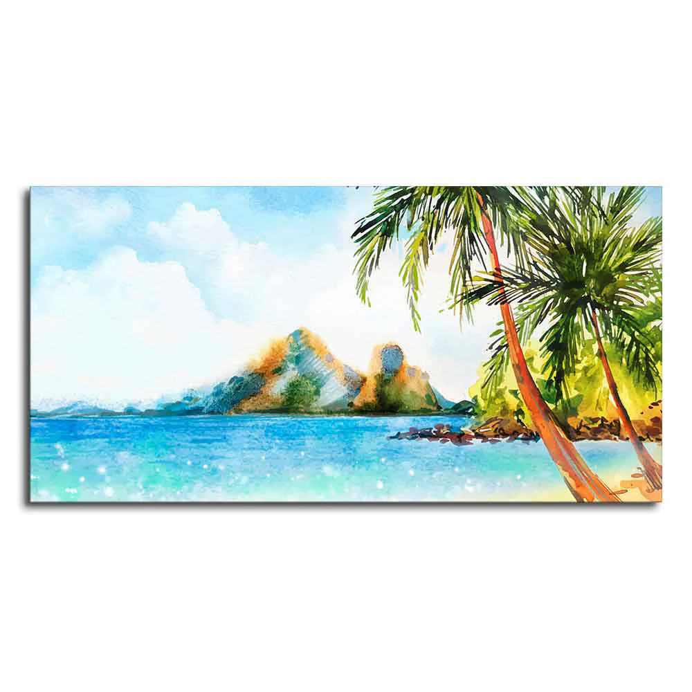 Premium Canvas Wall Painting of Beautiful Beach Scenery - Image 4