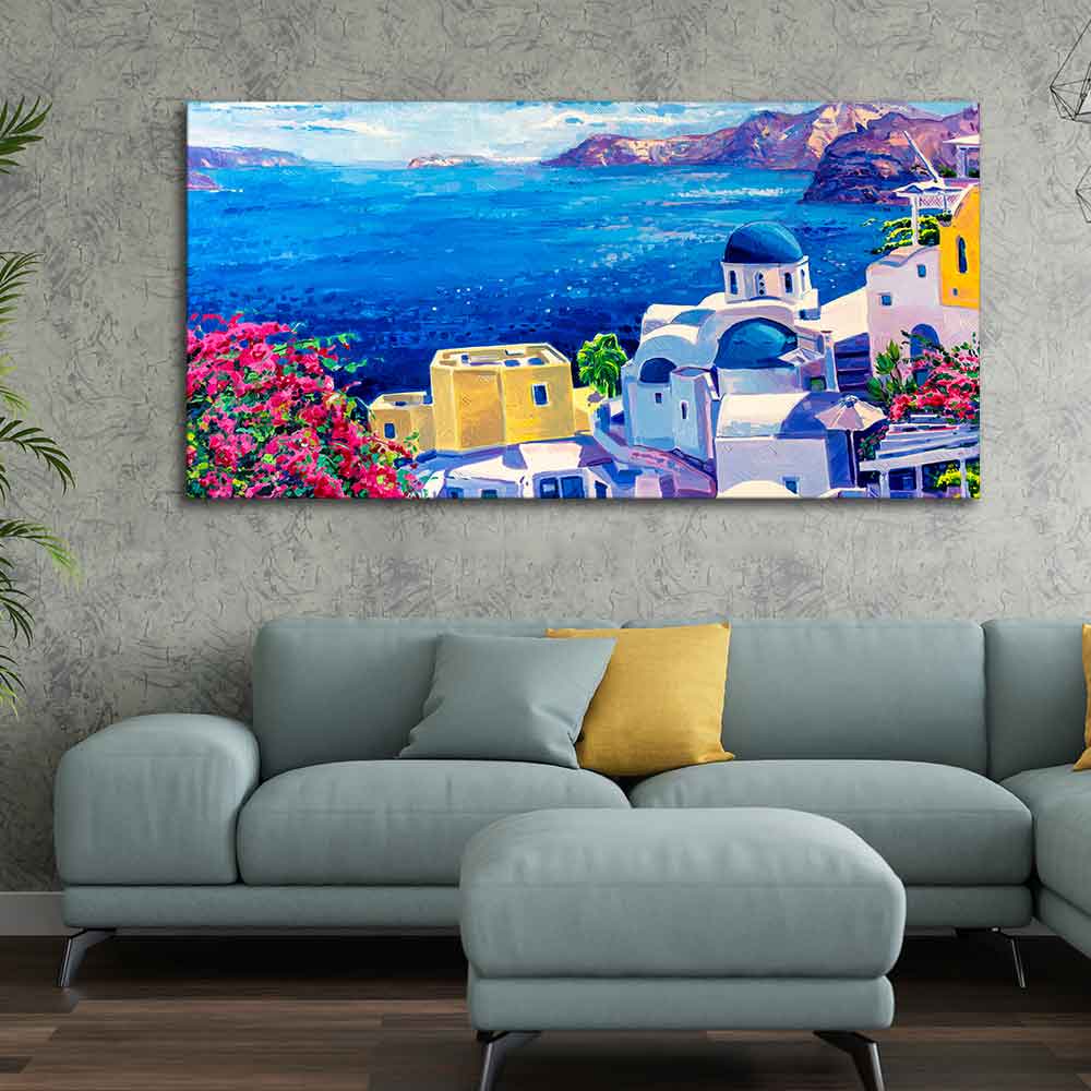 Premium Canvas Wall Painting of Greek Scenery - Image 2