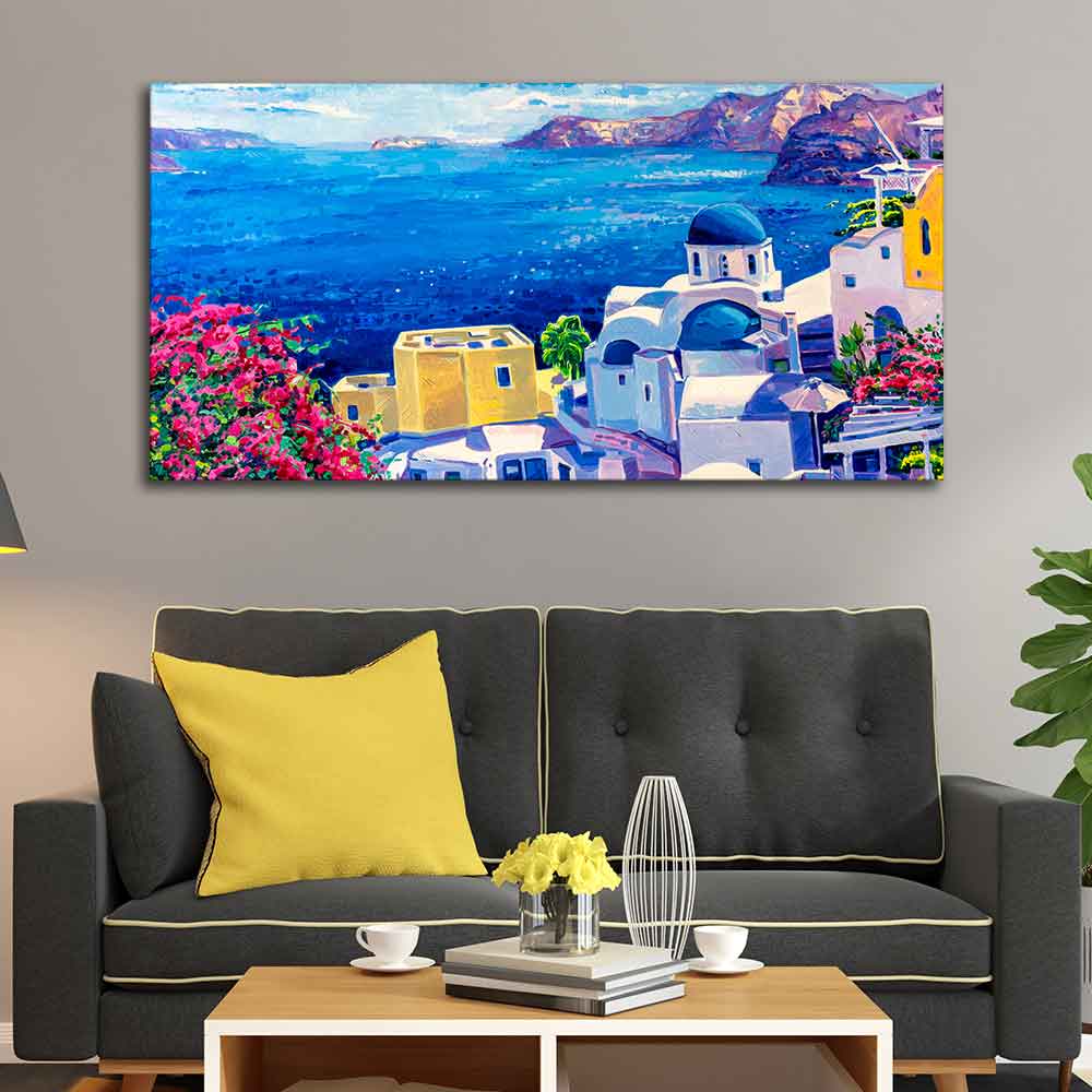 Premium Canvas Wall Painting of Greek Scenery - Image 3