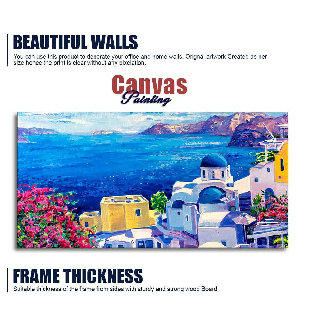 Premium Canvas Wall Painting of Greek Scenery - Image 6