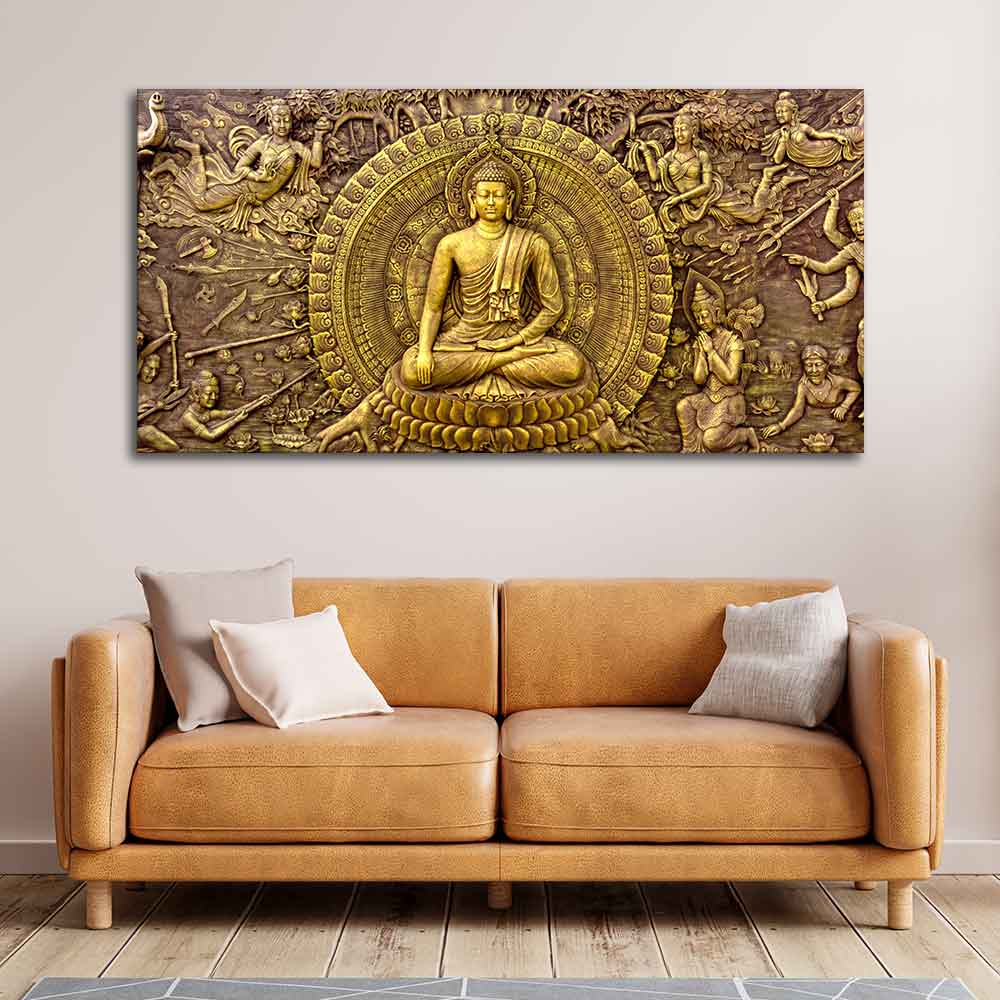 Premium Canvas Wall Painting of Lord Gautam Buddha - Image 2
