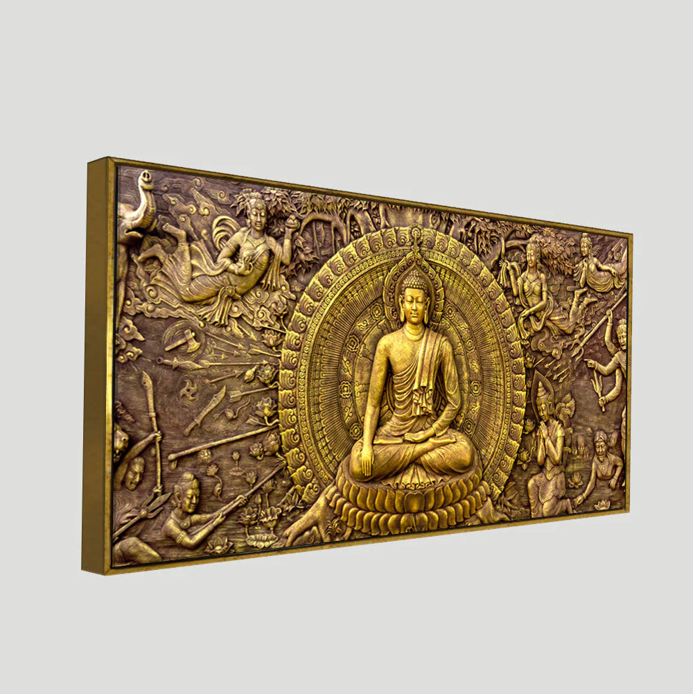 Premium Canvas Wall Painting of Lord Gautam Buddha - Image 5