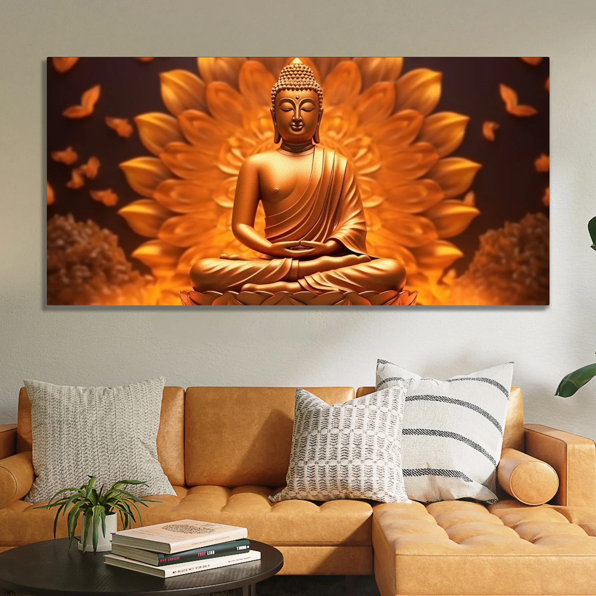 Premium Canvas Wall Painting of Meditating Lord Buddha - Image 3