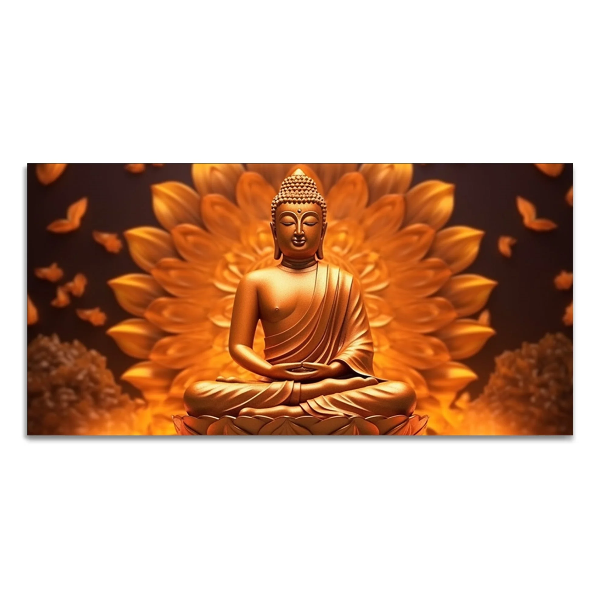 Premium Canvas Wall Painting of Meditating Lord Buddha - Image 4