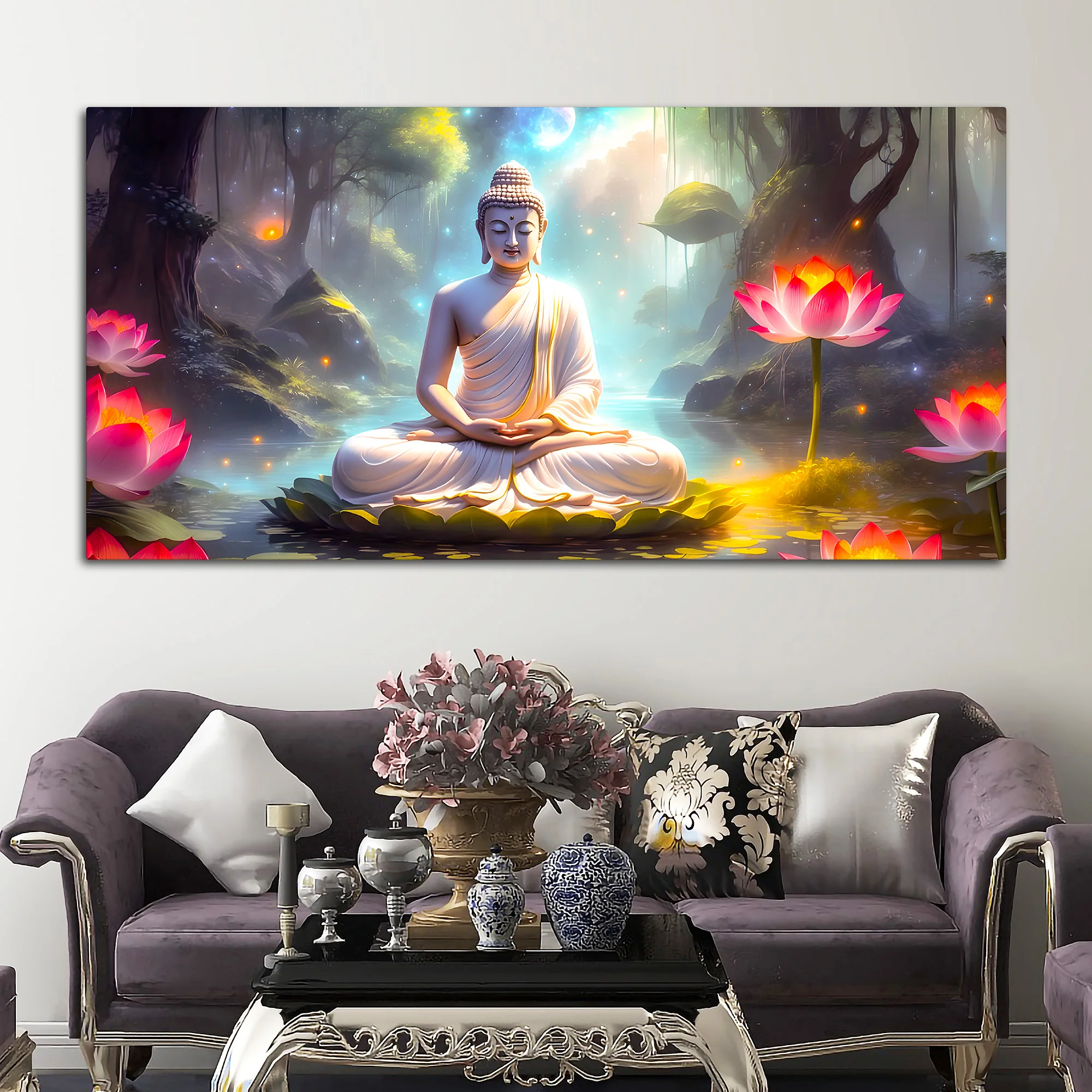 Premium Décor Buddha Wall Painting for Bedroom & Living Room - Image 3