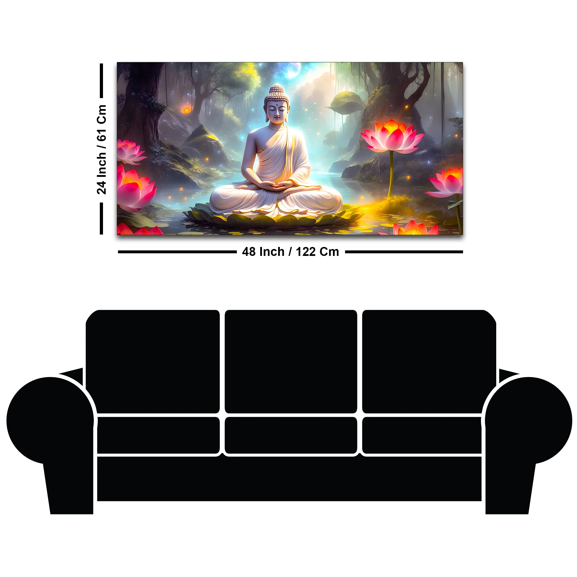 Premium Décor Buddha Wall Painting for Bedroom & Living Room - Image 8
