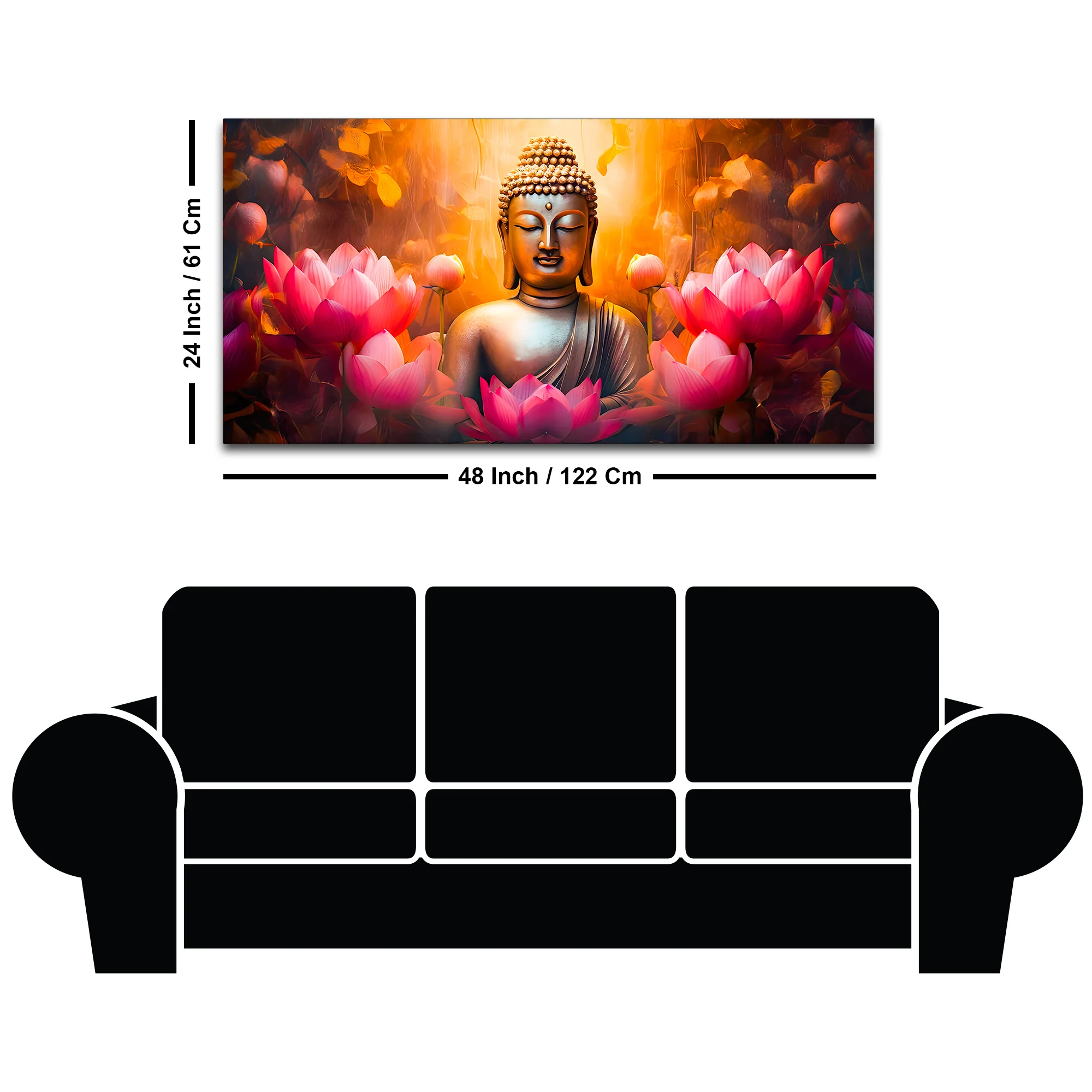 Premium Decorative Buddha Wall Painting for Home & Office Décor - Image 8