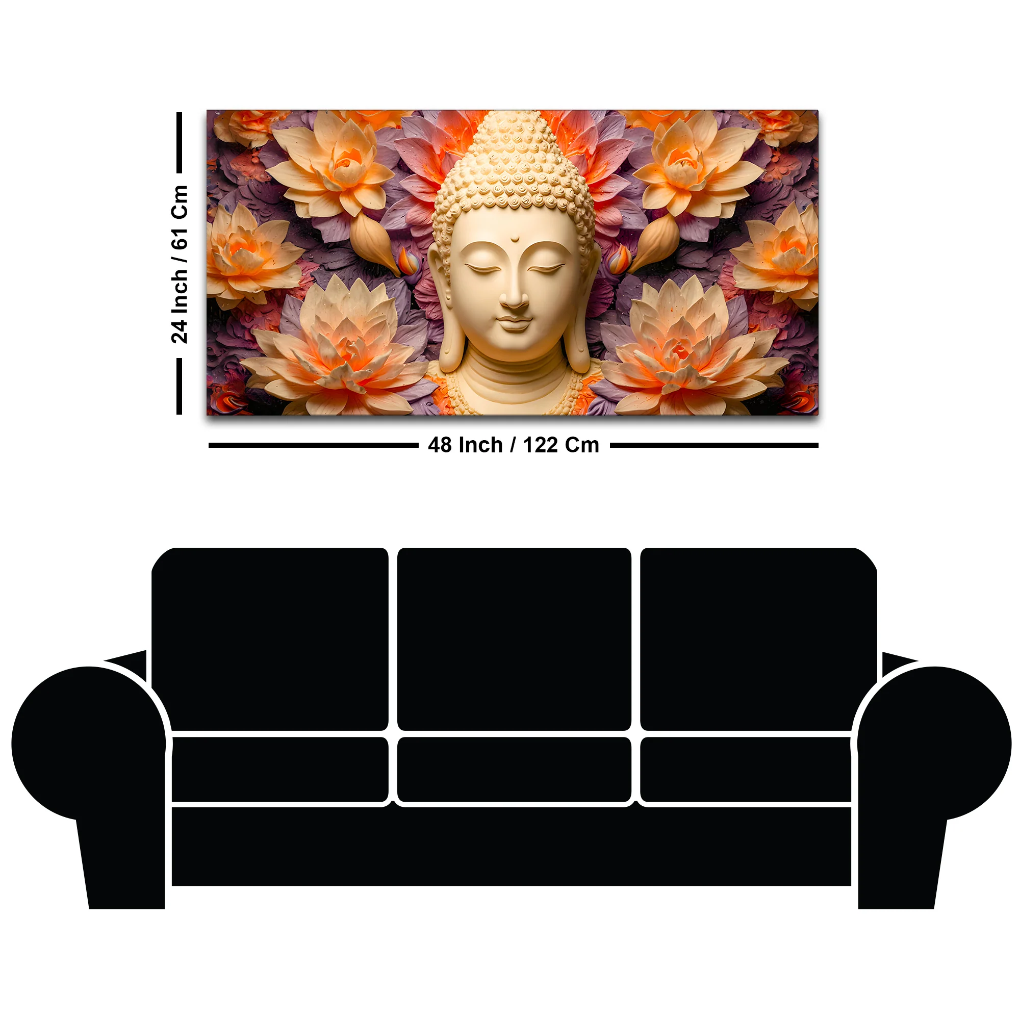 Premium Divine Buddha Canvas Painting for Home Decoration - Image 8
