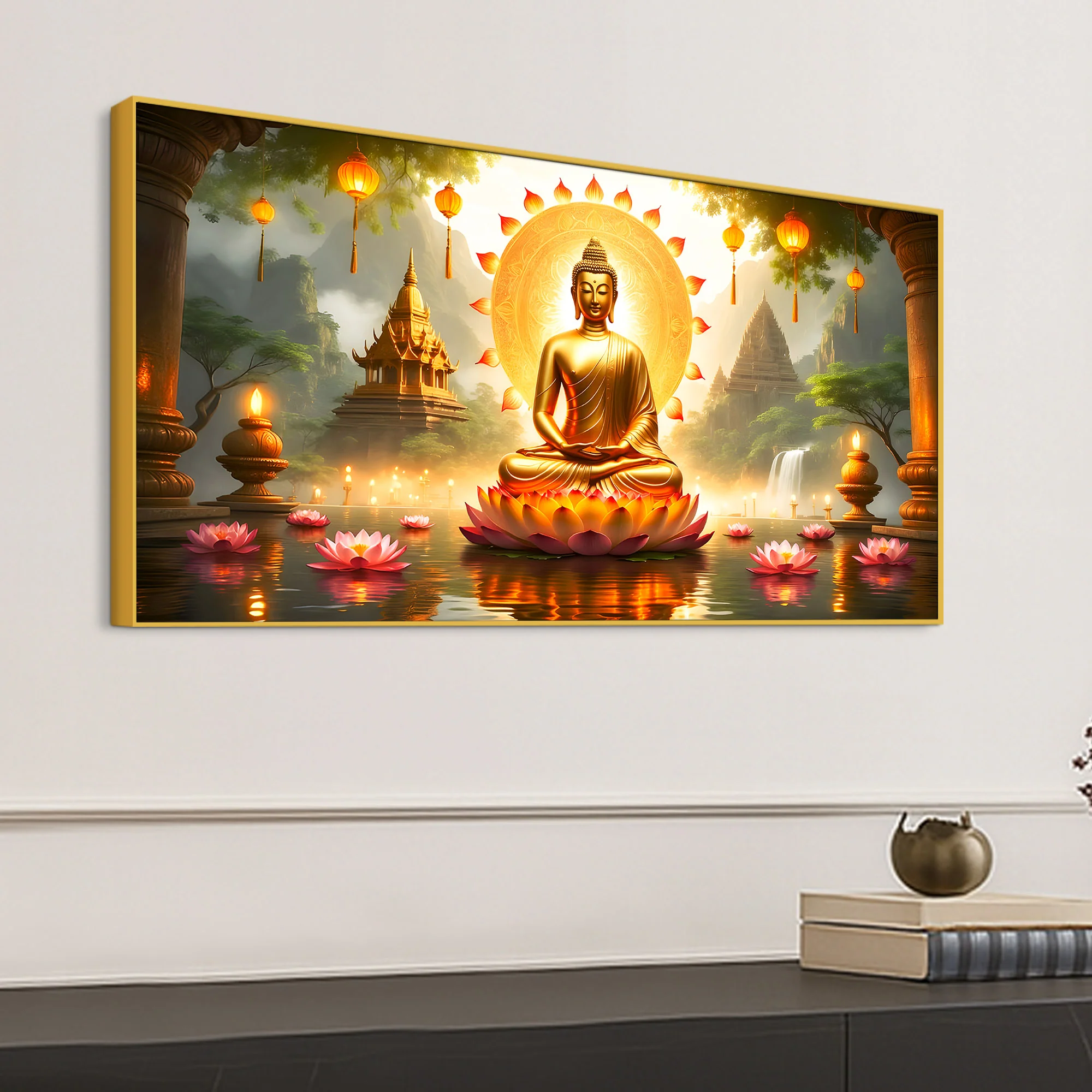 Premium Gautam Buddha Canvas Painting for Spiritual Décor - Image 5