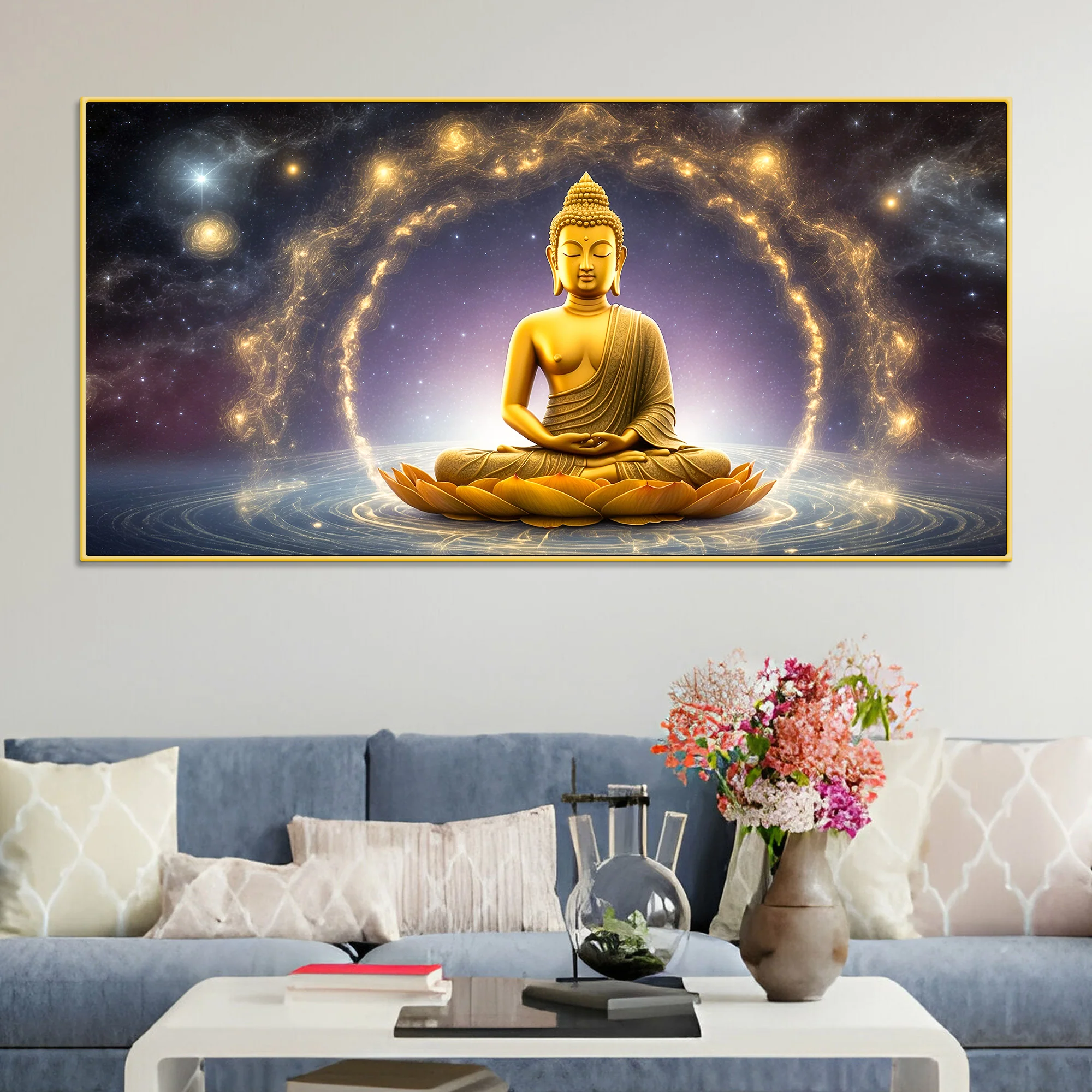 Premium Gautam Buddha Wall Art Painting for Home & Office - Image 2