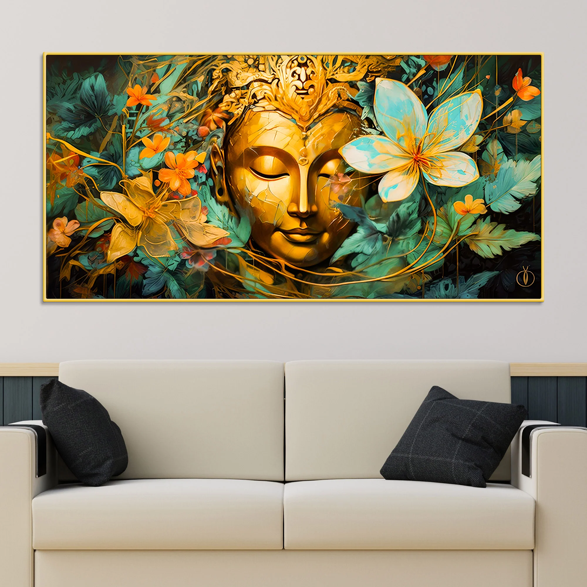 Premium Gautam Buddha Wall Painting for Living Room & Office - Image 2