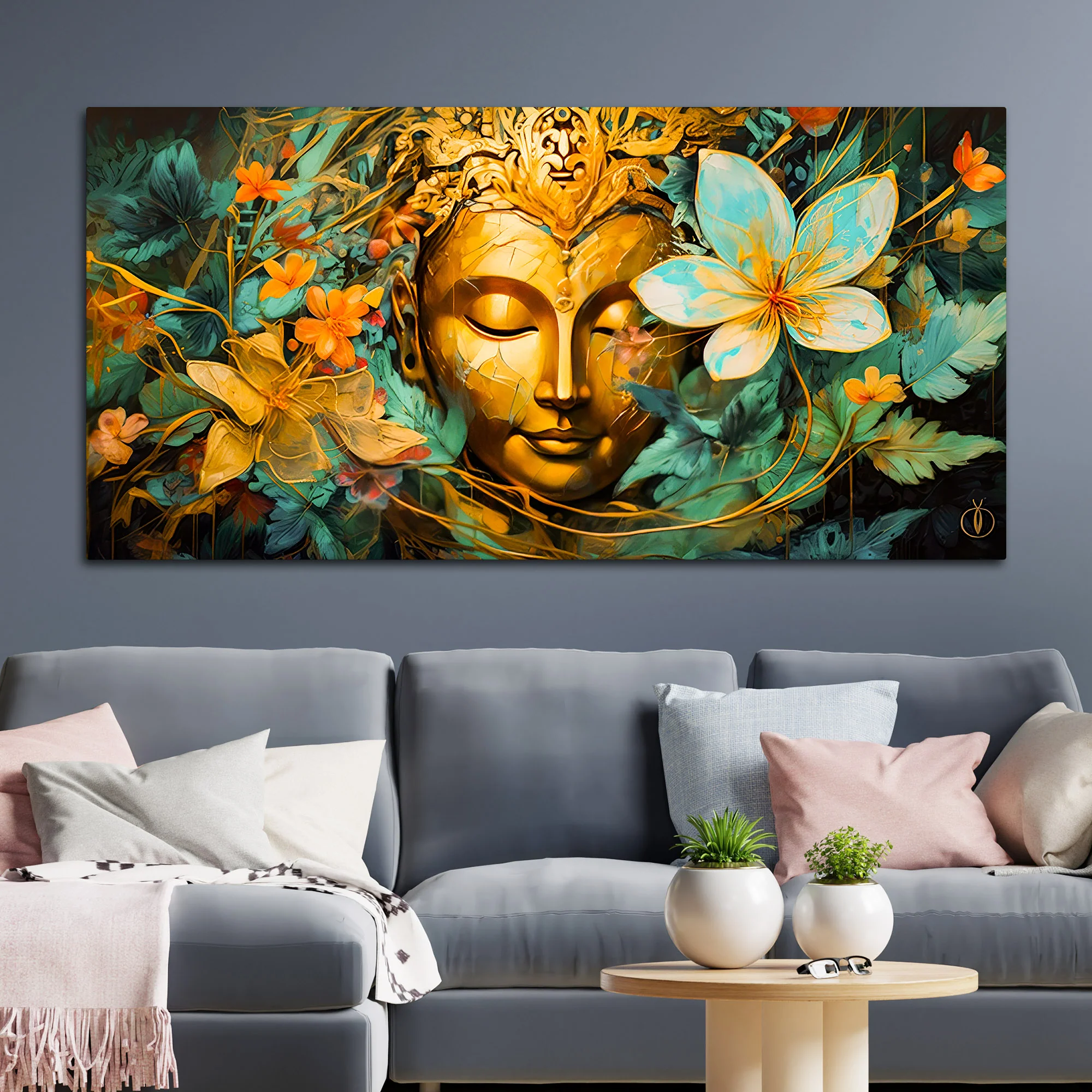 Premium Gautam Buddha Wall Painting for Living Room & Office - Image 3