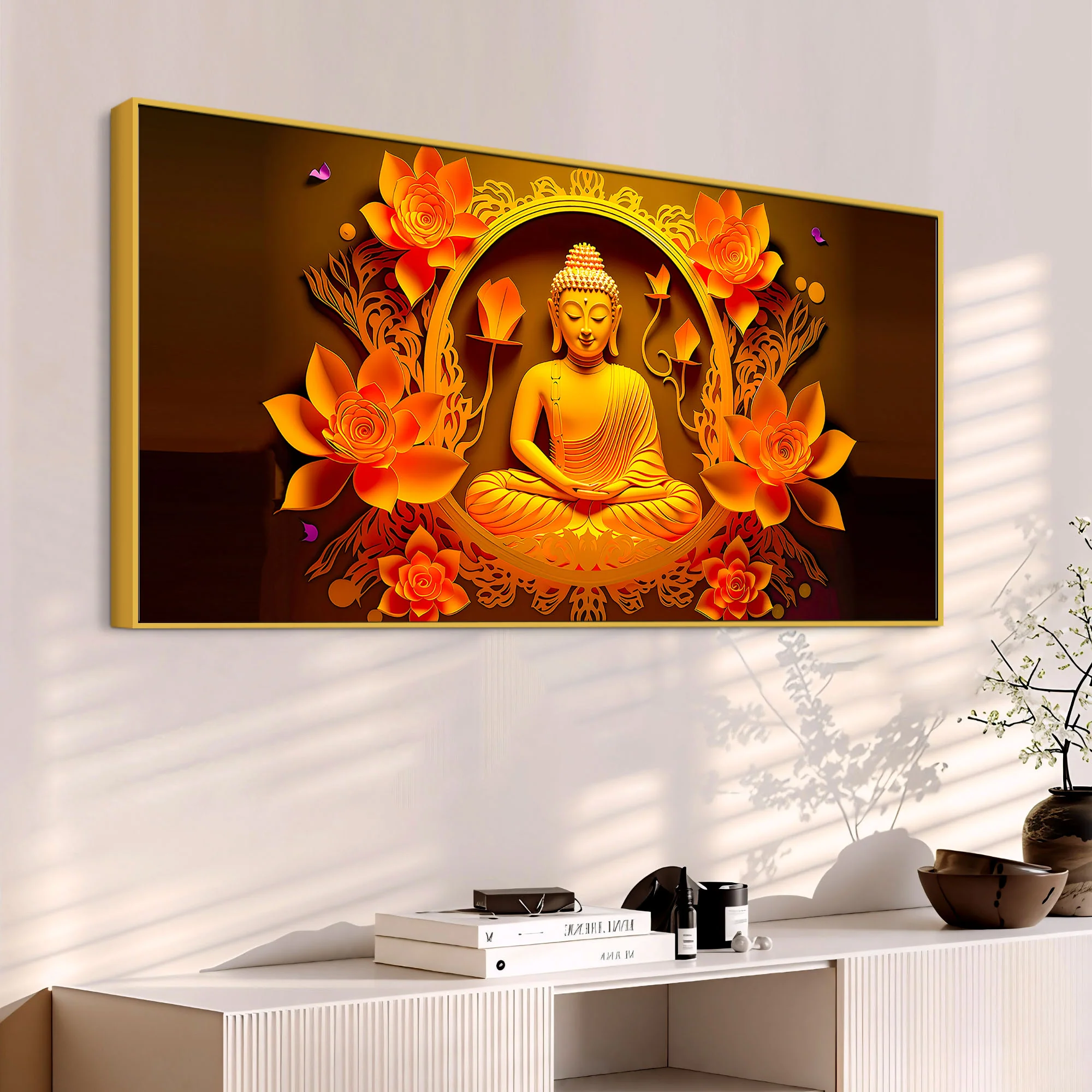 Premium Gautam Buddha Wall Painting for Spiritual Home Decoration - Image 5