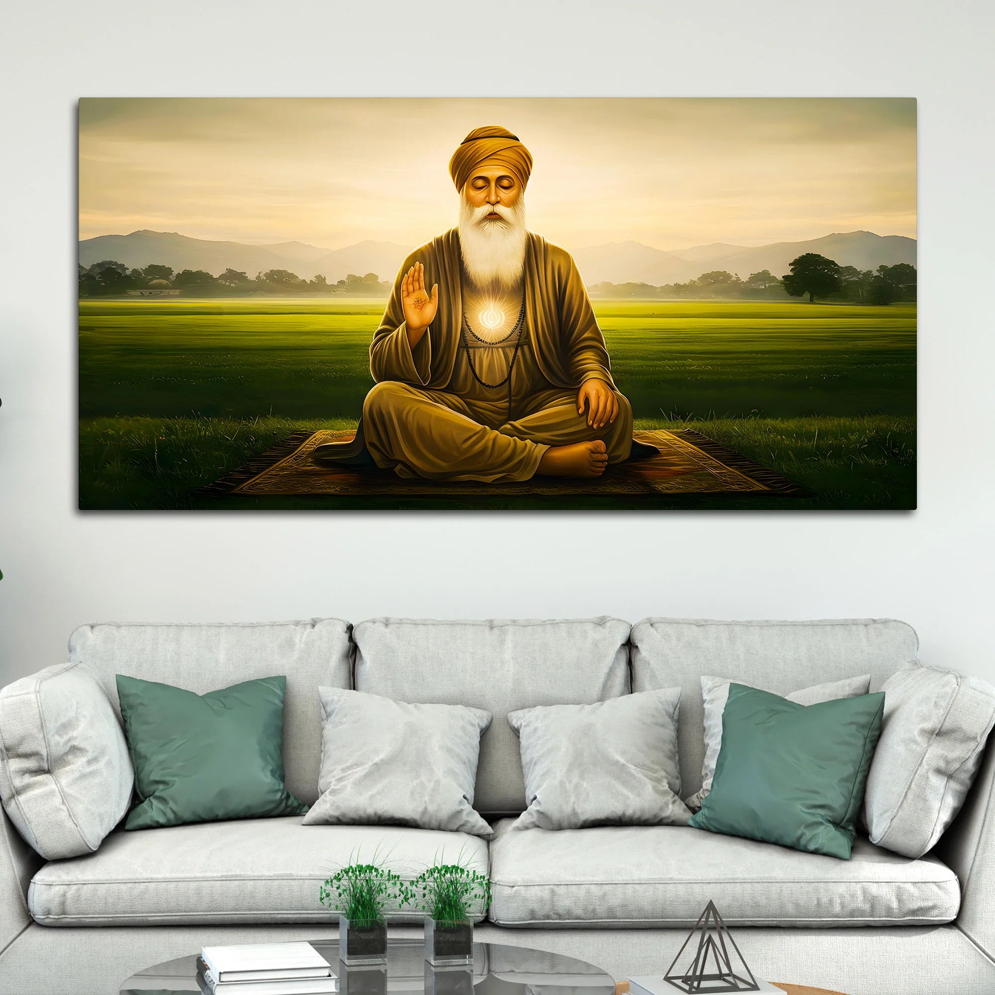 Premium Guru Nanak Dev Ji Religious Wall Painting for Décor - Image 3