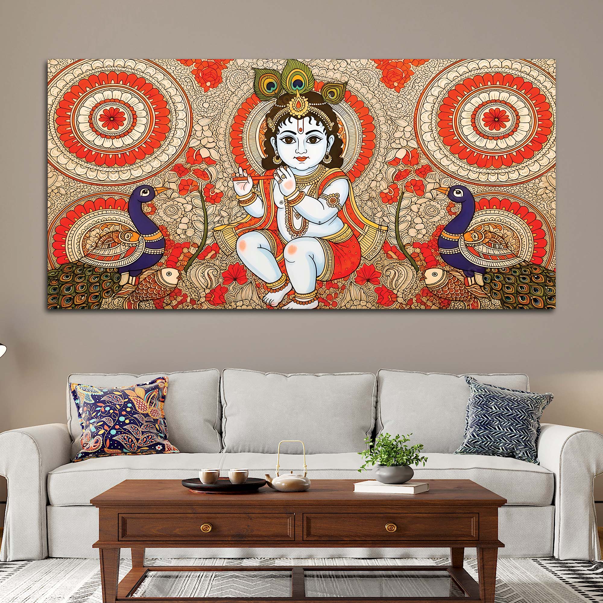 Premium Laddu Gopal Krishna Painting for Spiritual Home - Image 3