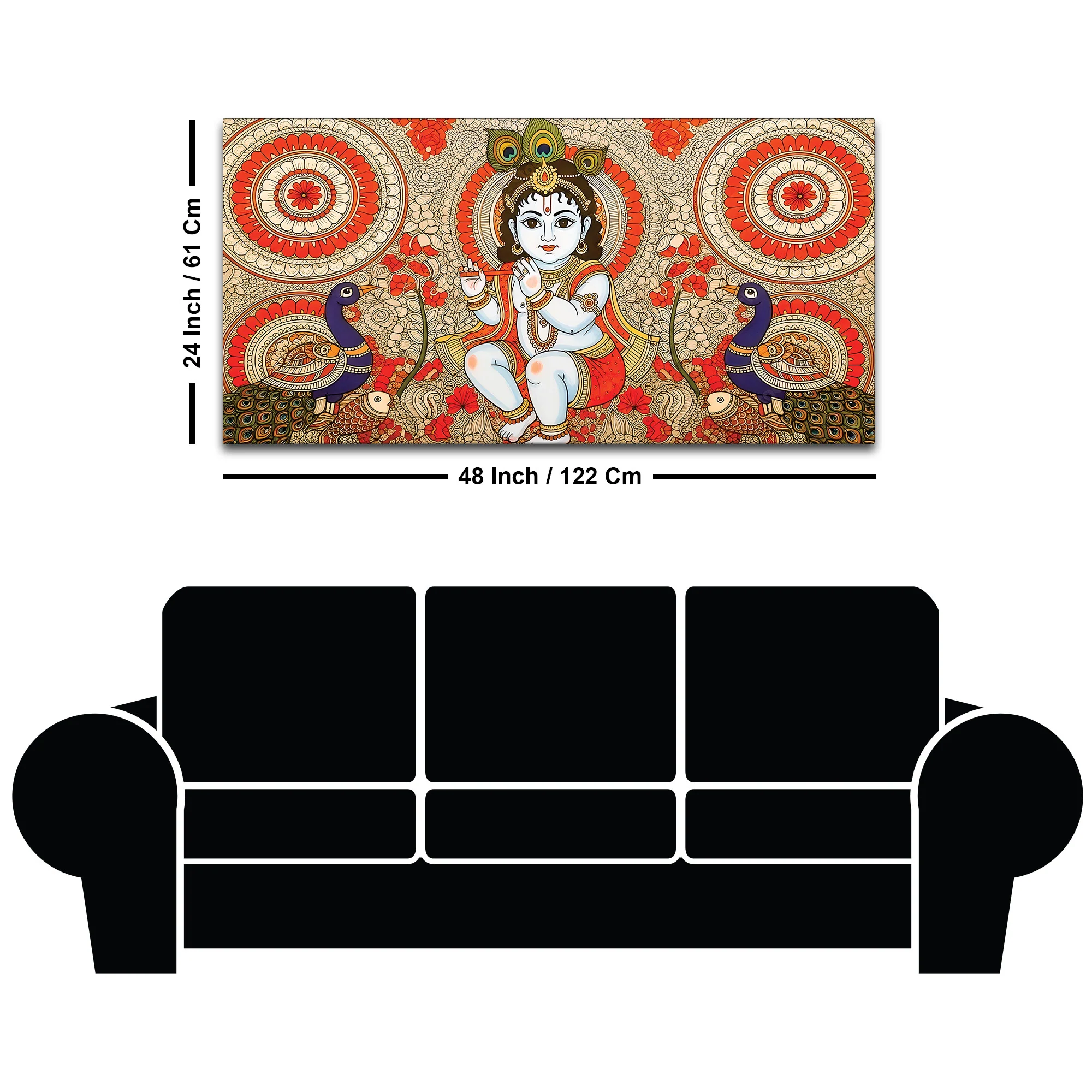 Premium Laddu Gopal Krishna Painting for Spiritual Home - Image 8