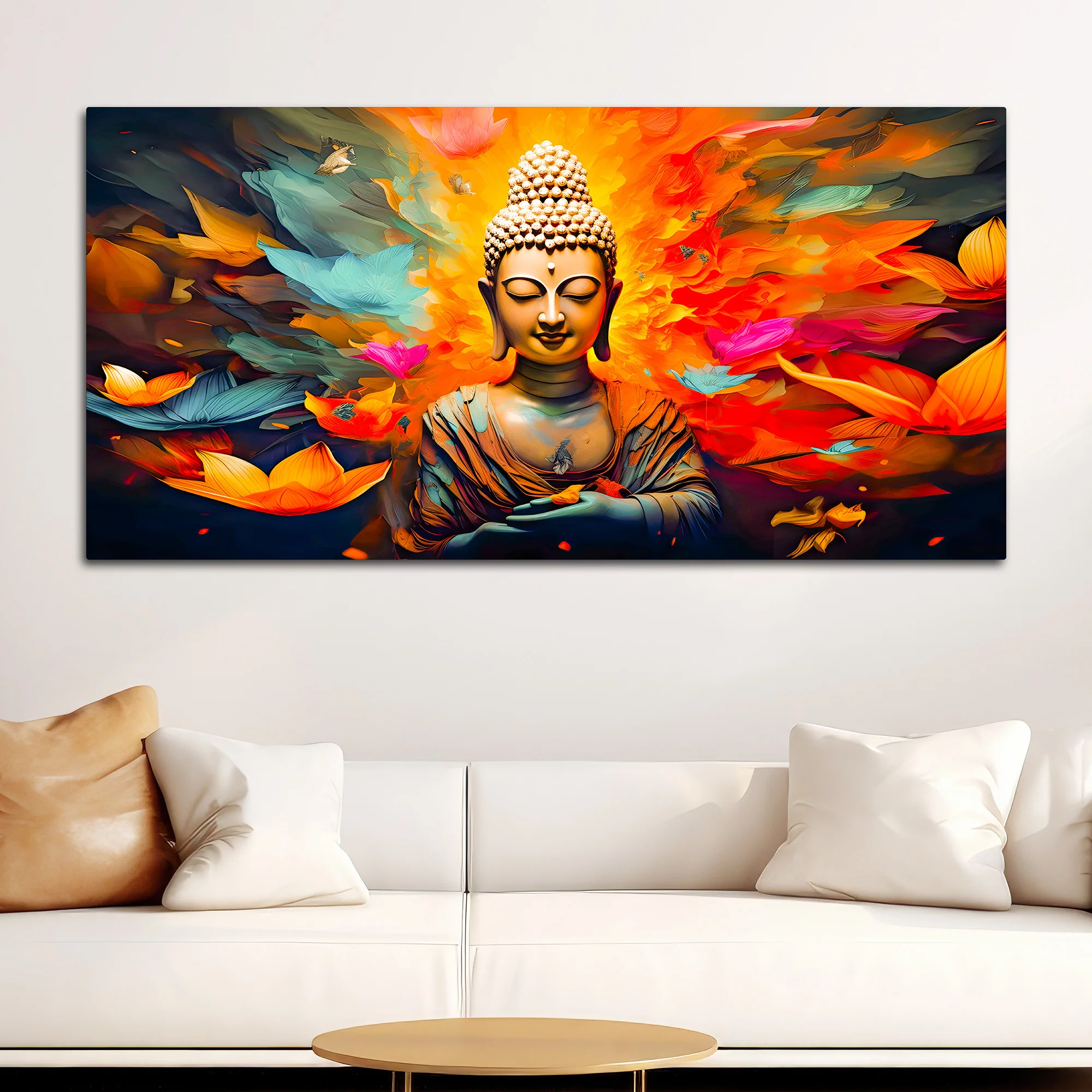 Premium Living Room Buddha Wall Painting for Modern Décor - Image 3