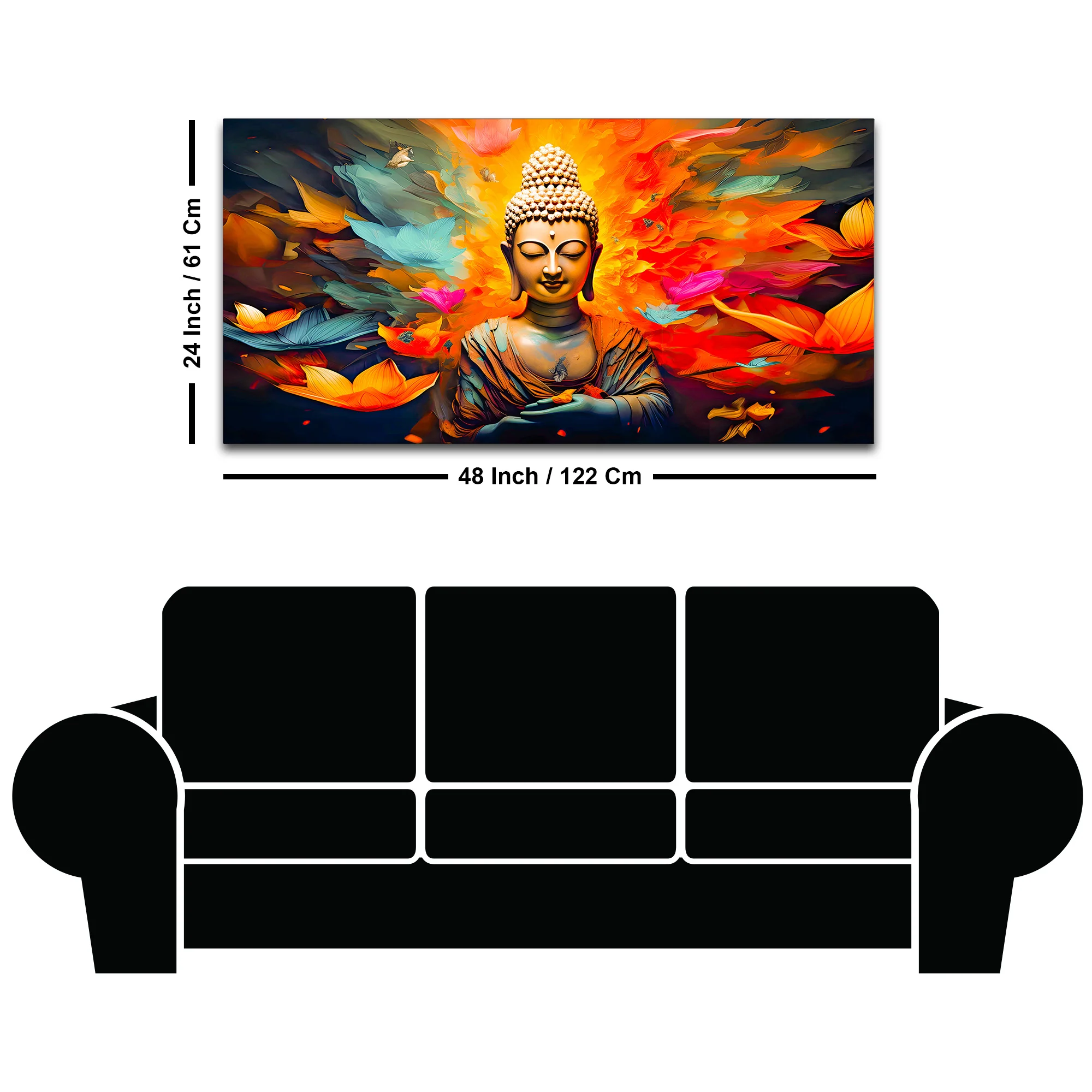 Premium Living Room Buddha Wall Painting for Modern Décor - Image 8
