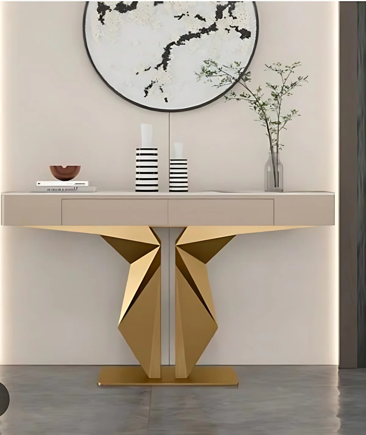Premium Lobby LED Console Table (SS 302)