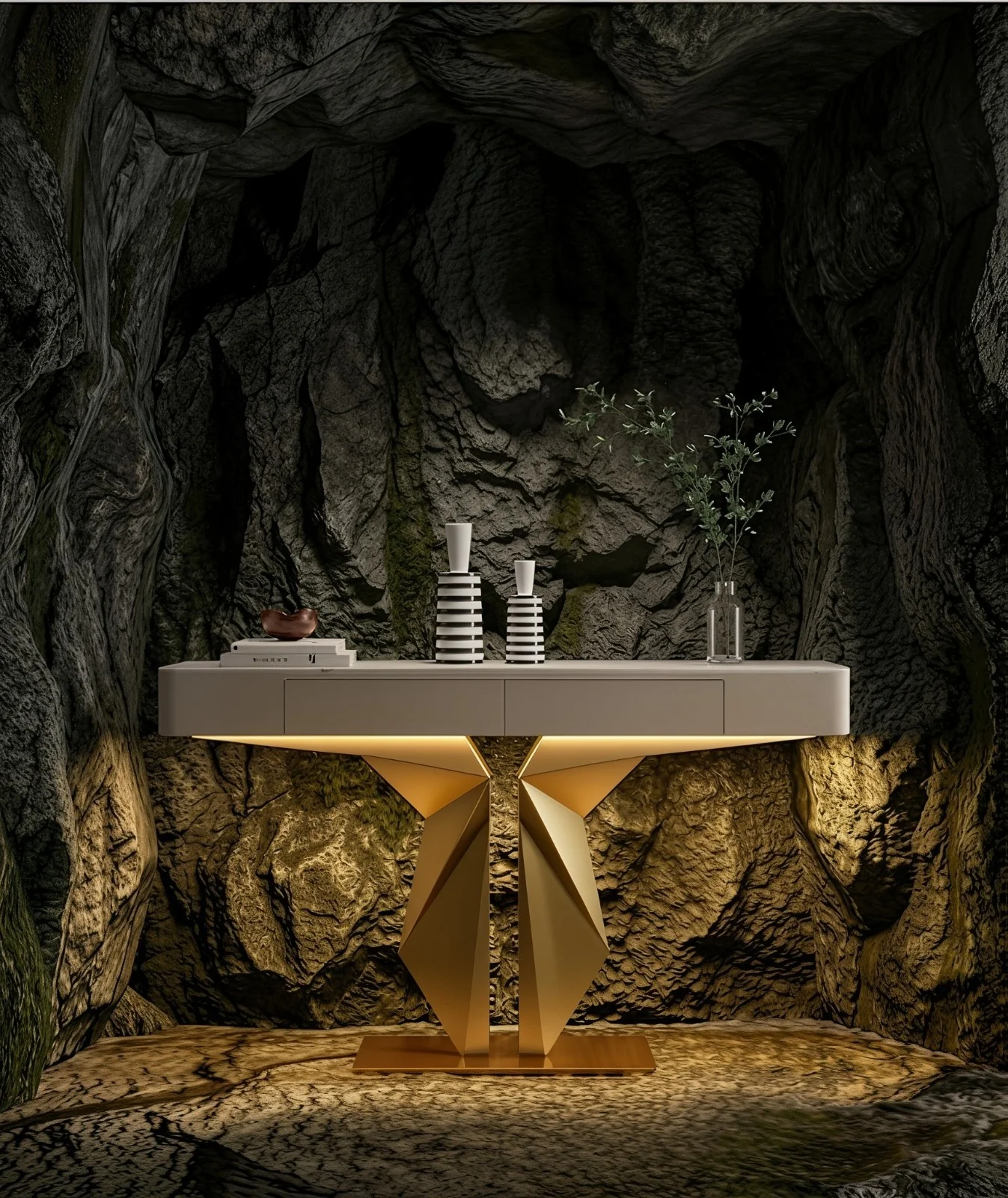 Premium Lobby LED Console Table (SS 302) - Image 6