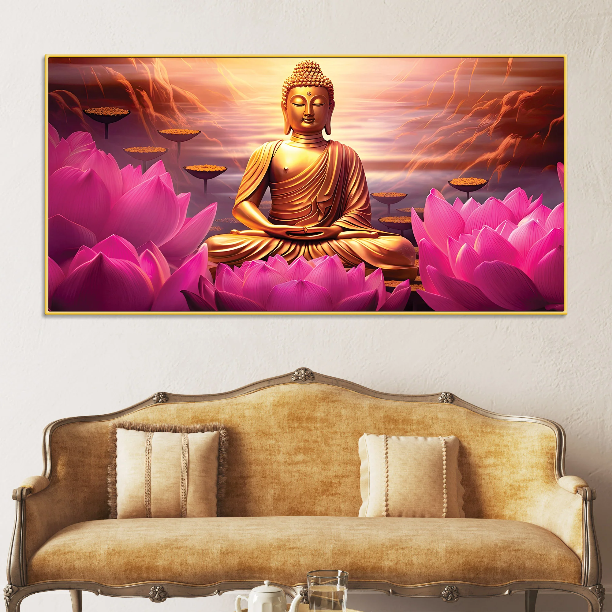 Premium Lord Buddha Painting for Home & Office Walls - Image 2