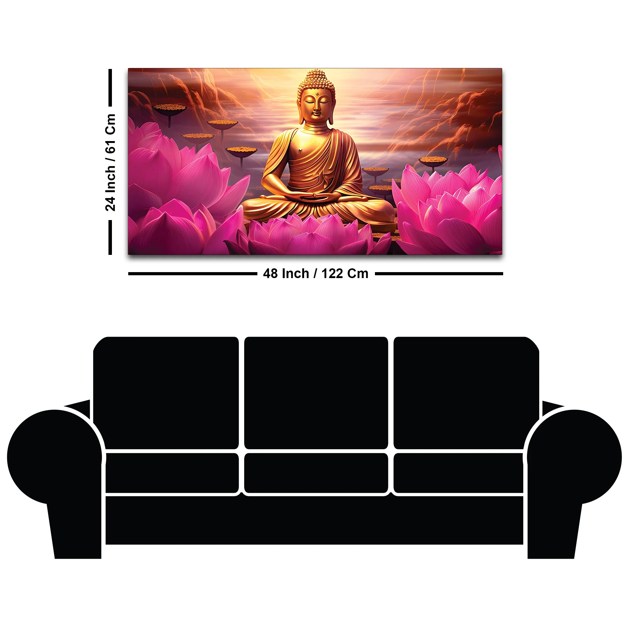 Premium Lord Buddha Painting for Home & Office Walls - Image 8