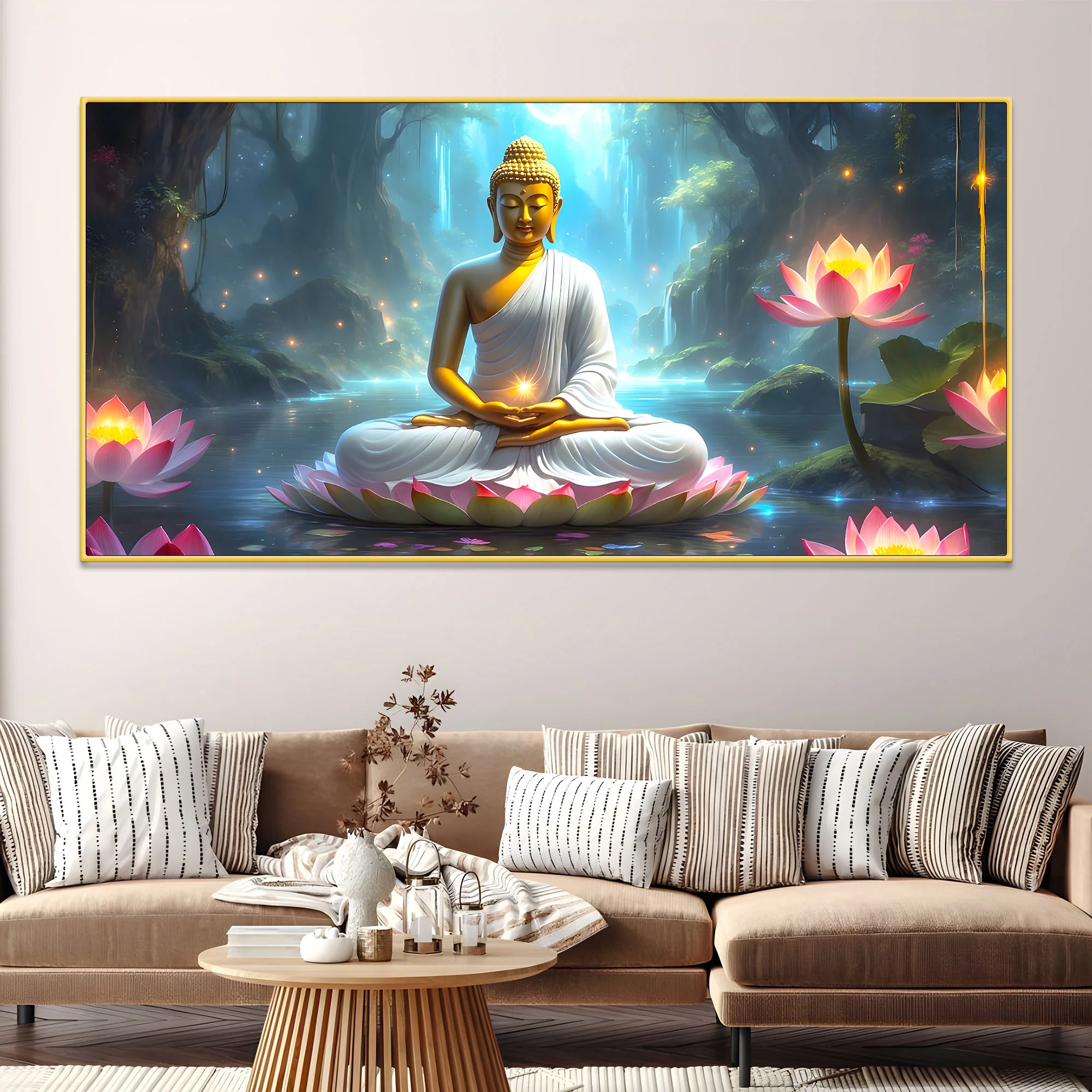 Premium Lord Buddha Wall Painting for Classy Interior Decoration - Image 2