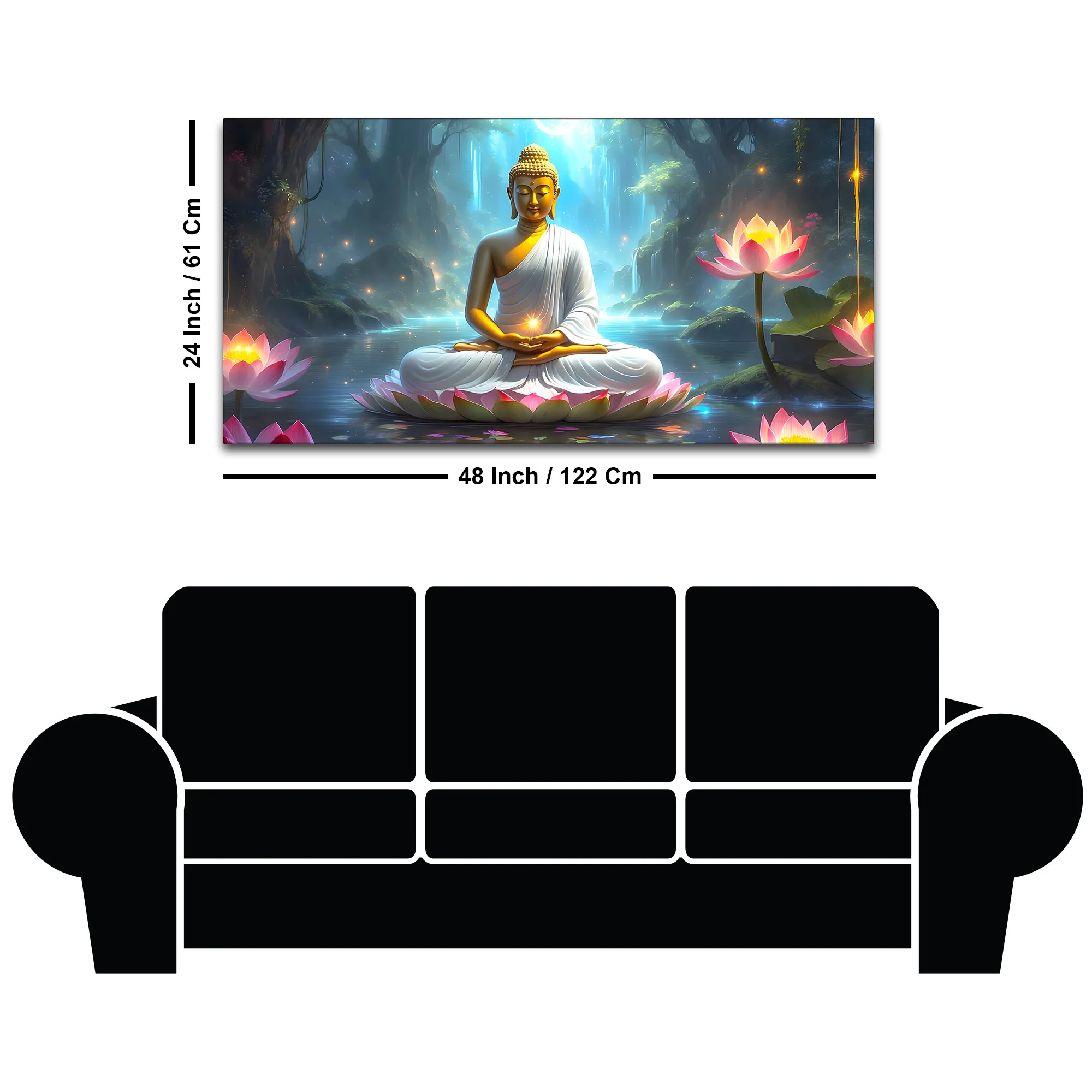 Premium Lord Buddha Wall Painting for Classy Interior Decoration - Image 8