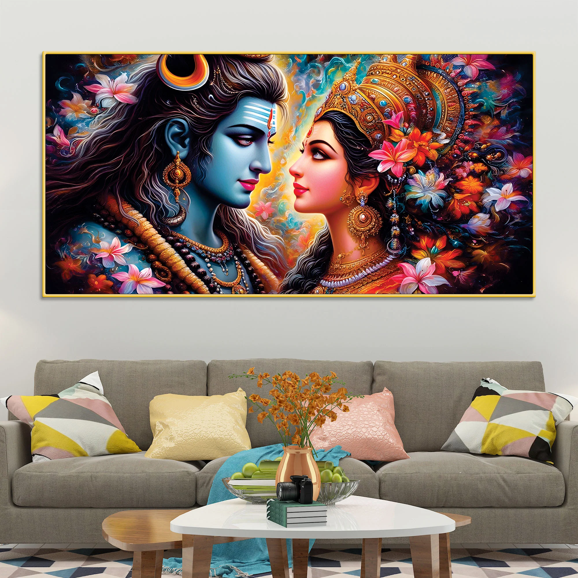Premium Lord Shiva Wall Painting for Living Room Decoration - Image 2