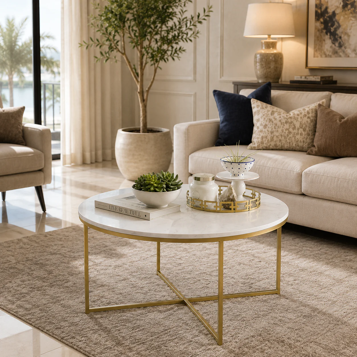 Premium Marble Table for Luxury Living Room Decor - Image 4