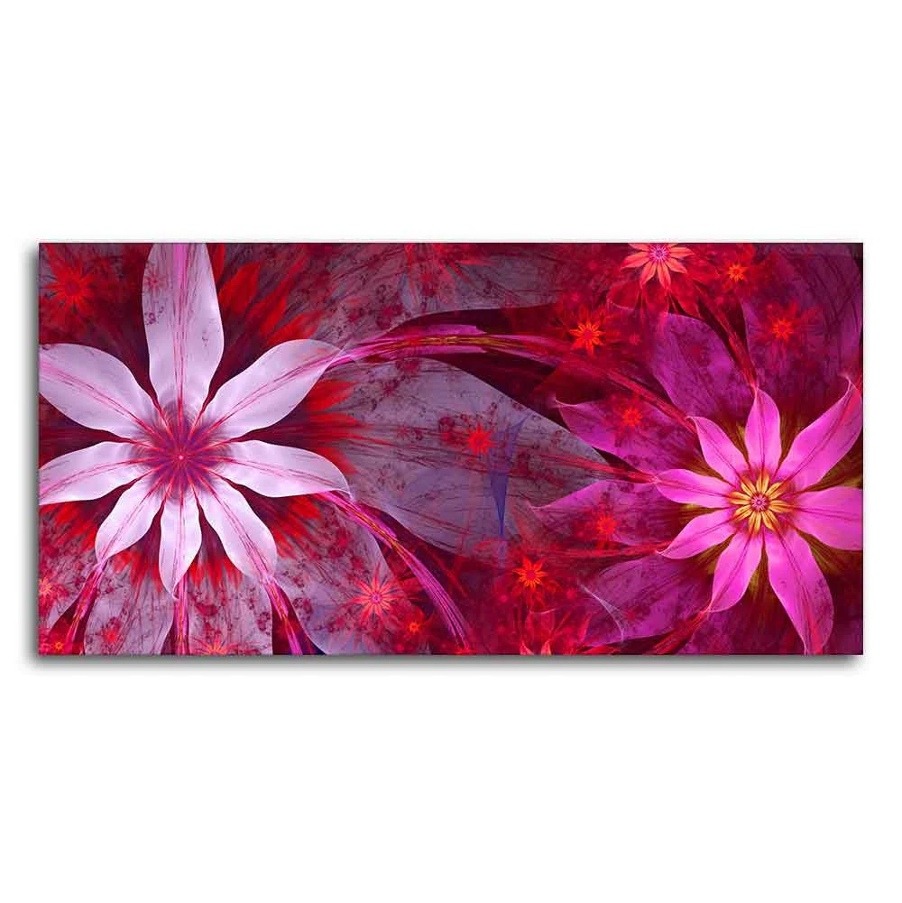 Premium Wall Painting of Exotic looking Flowers with Natural 3D Leaves - Image 5