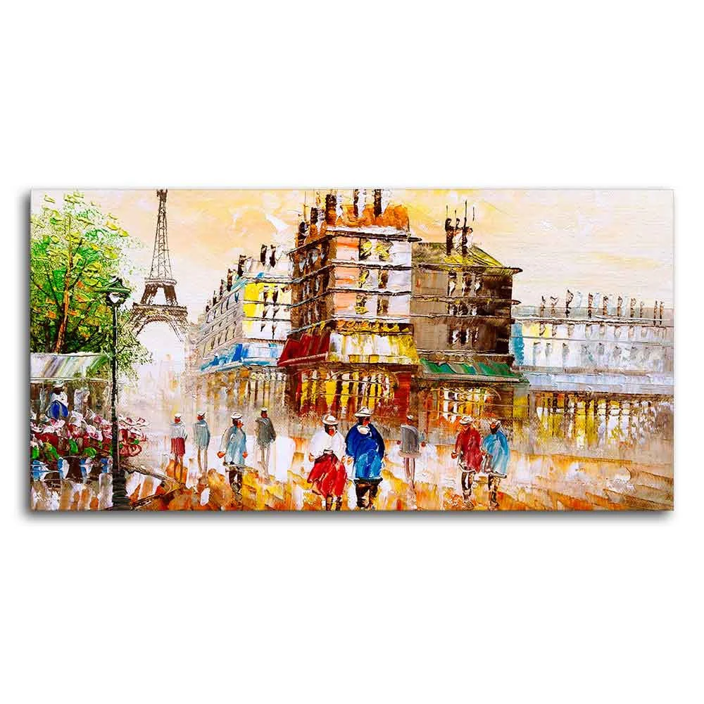 Street View of Paris Premium Wall Painting - Image 5