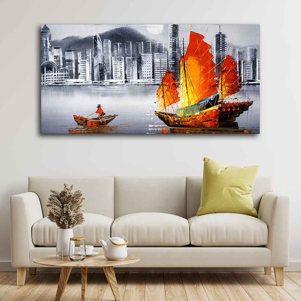 Premium Wall Painting of Victoria Harbor, Hong Kong - Image 3