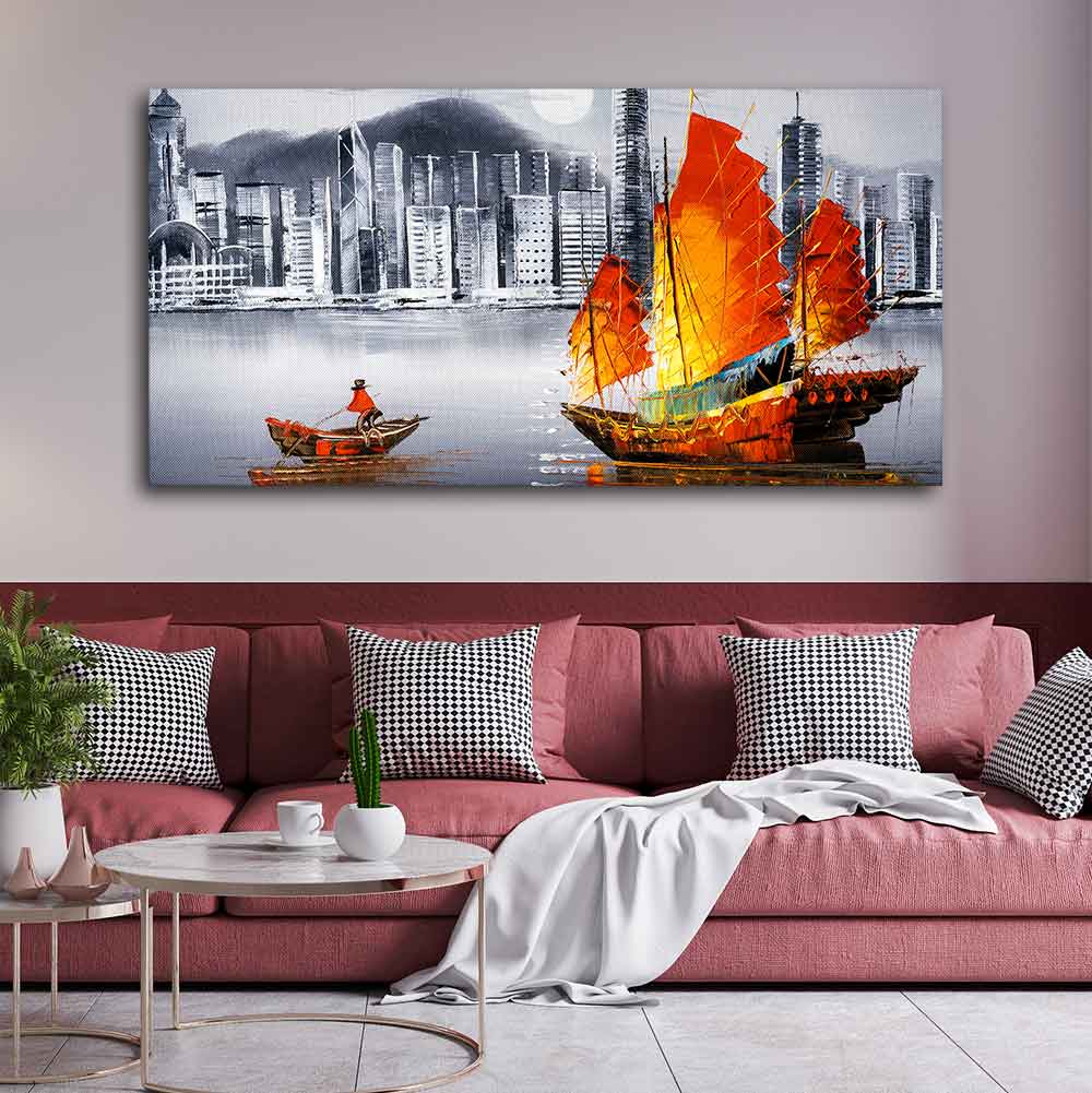 Premium Wall Painting of Victoria Harbor, Hong Kong - Image 4