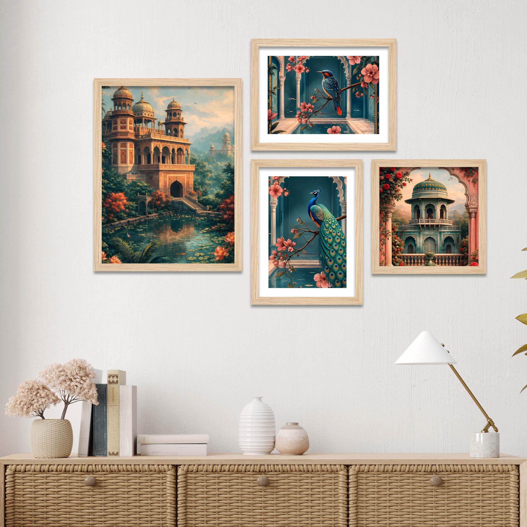 Premium Palace and Nature Art Wall Frame Set of Four - Image 2