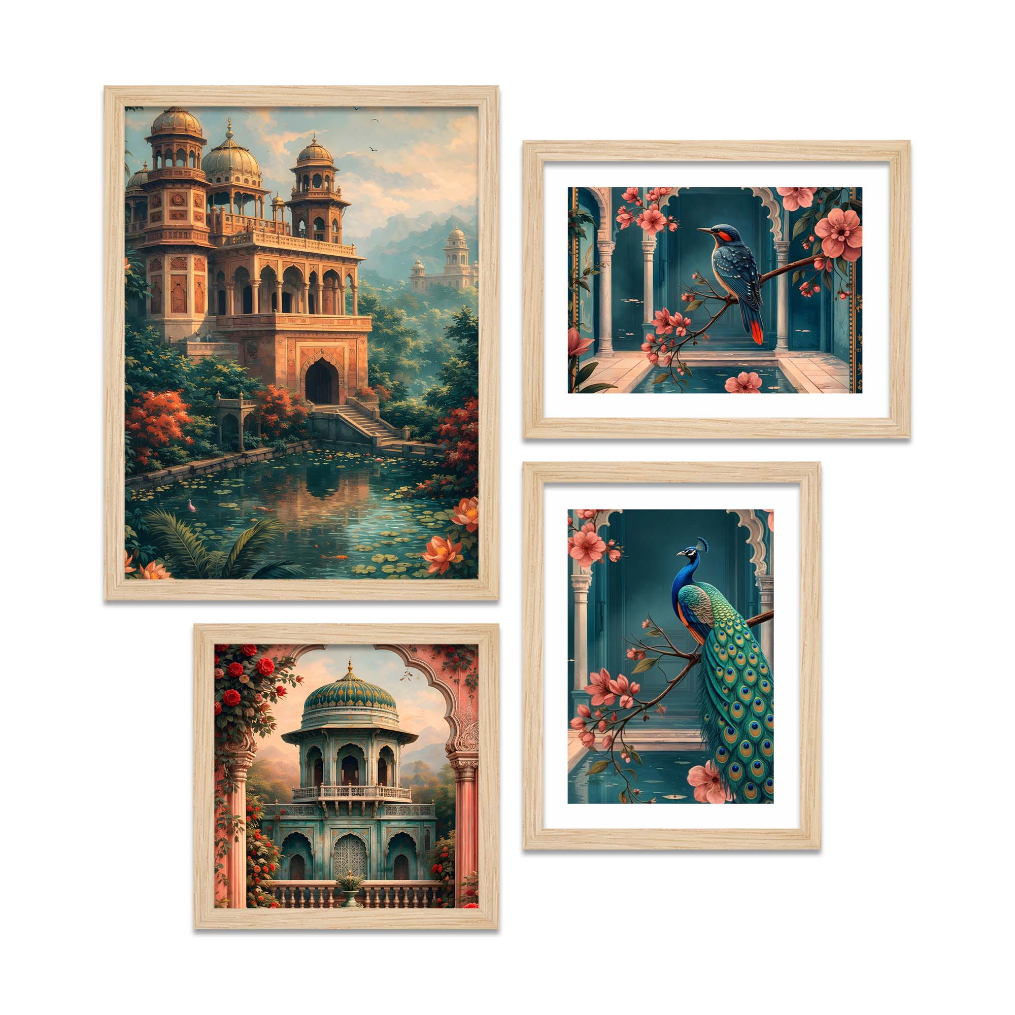 Premium Palace and Nature Art Wall Frame Set of Four - Image 4