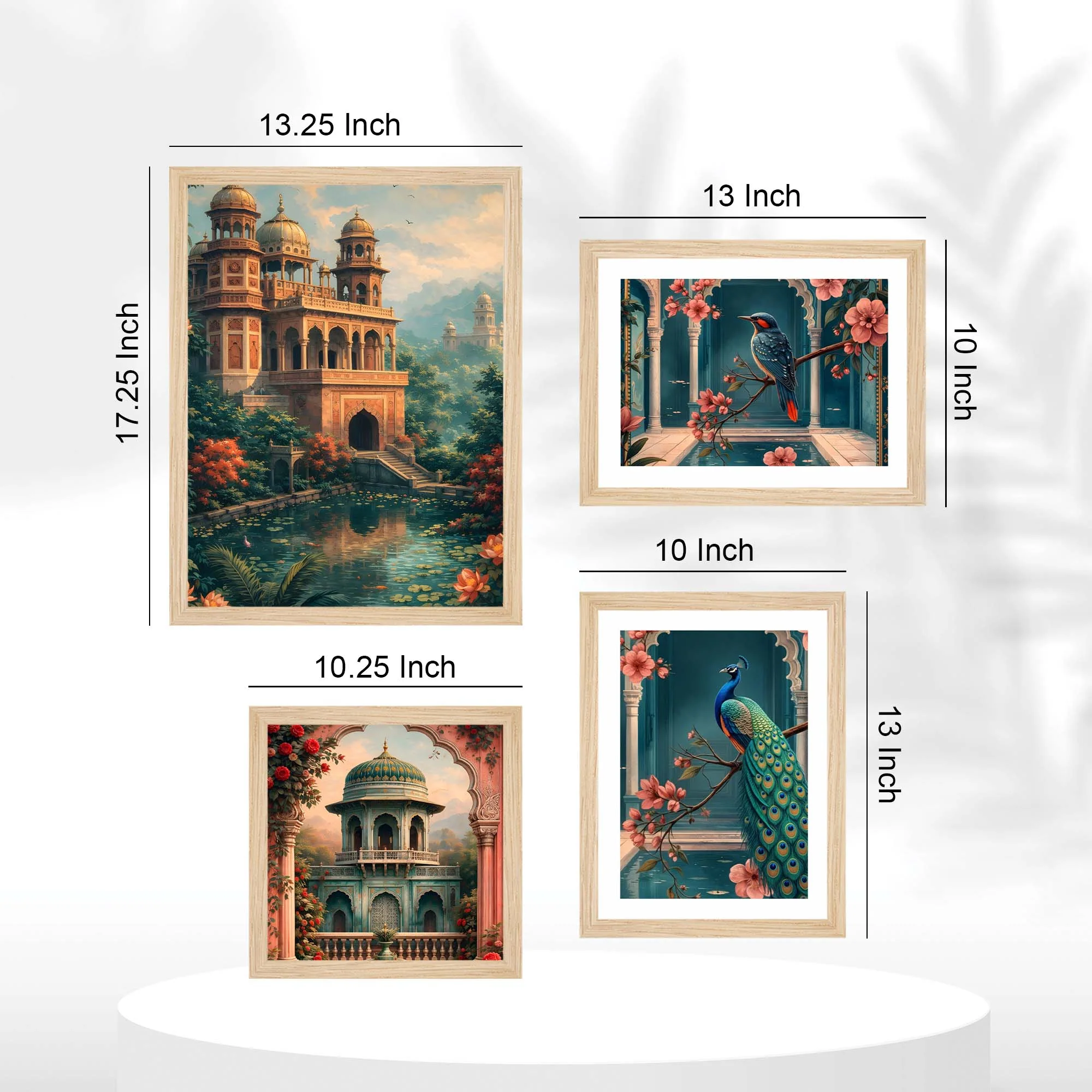 Premium Palace and Nature Art Wall Frame Set of Four - Image 5